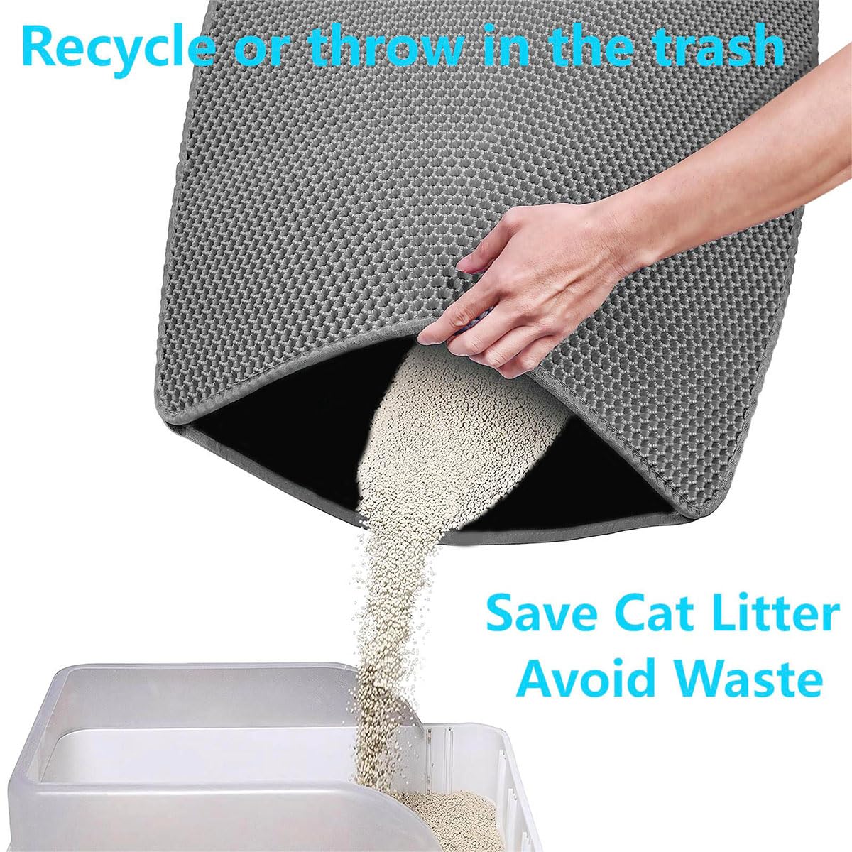 Xuanyaente Cat Litter Mat Large Cat Litter Trapping Mat 30X24 Inch Double Layer Urine And Water Proof Kitty Litter Box Mat Xl