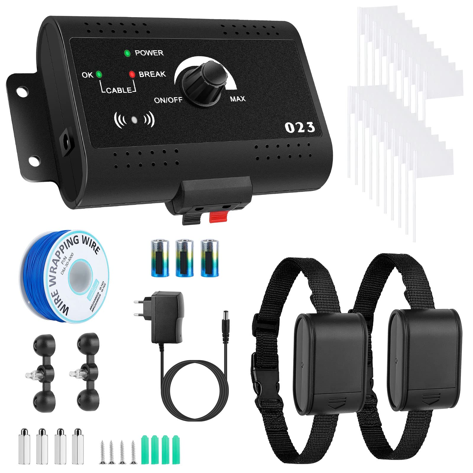 Imountek Electric Dog Fence Electric Fence System For Dogs Underground Dog Fence Perimeter Dog Collar Pet Tone Shock Boundary Co