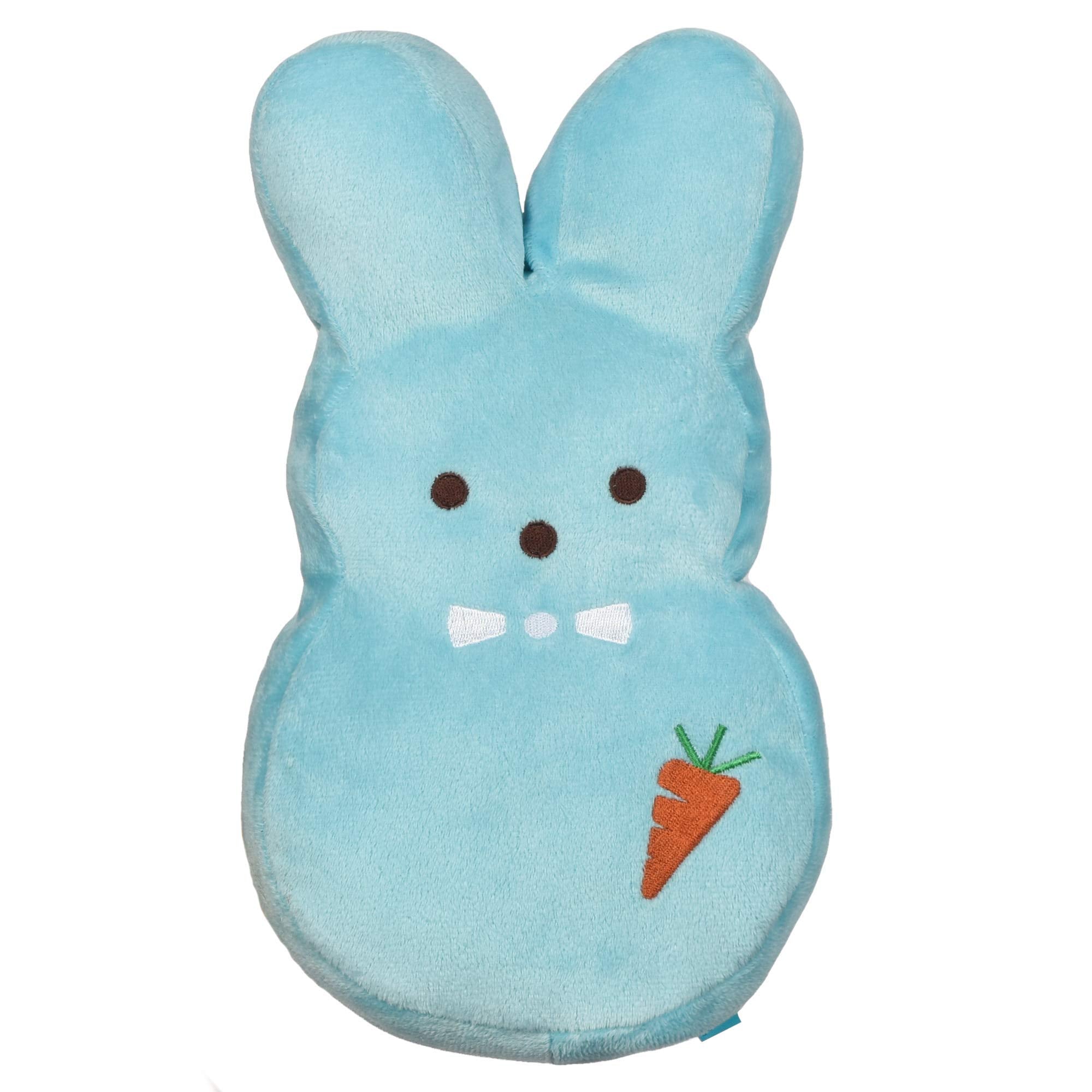 Peeps For Pets Bunny 12 Inch Blue Dress-Up Bunny Plush Dog Toy | Carrot Dog Chew Toy For All Dogs | Large Dog Toy Made From Soft