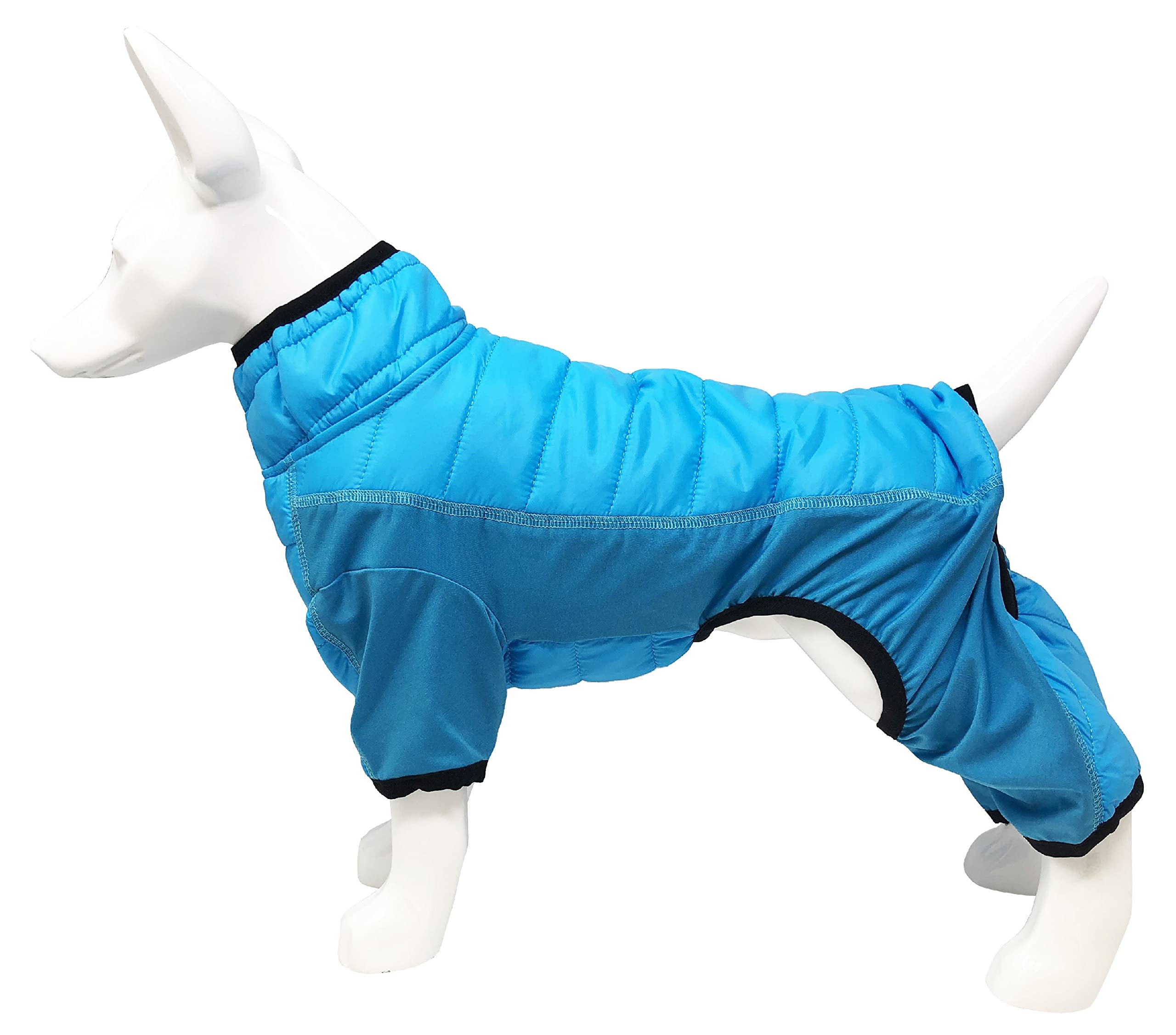 Pet Life Aura-Vent Lightweight 4-Season Stretch And Quick-Dry Full Body Dog Jacket, Lg, Blue