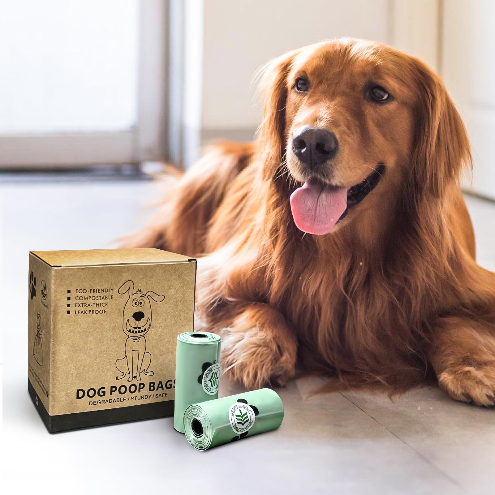 Poop Bags for Dogs, Dog Poop Bag Rolls and Small Trash Bags for Waste Cleanup, Extra Thick Doggie Bags for Pooper Scooper Scente