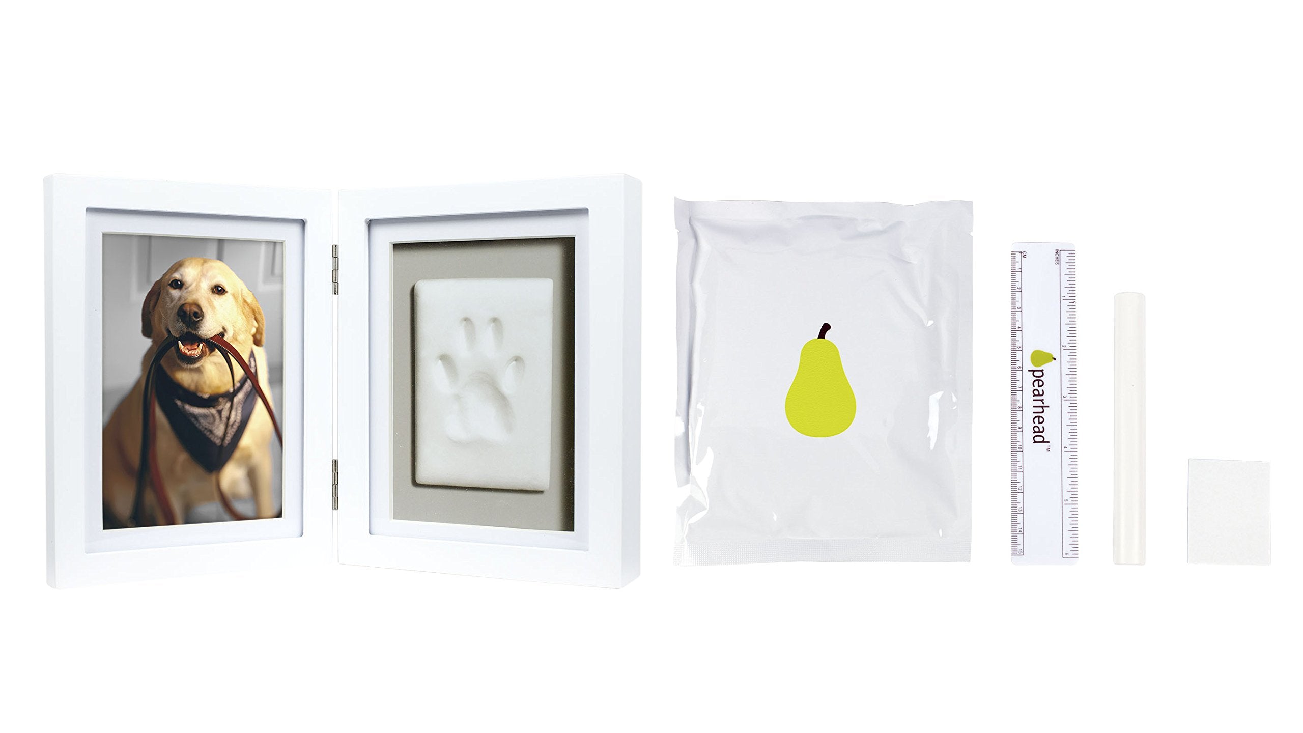 Pearhead Pet Pawprints Desk Picture Frame And Imprint Kit White
