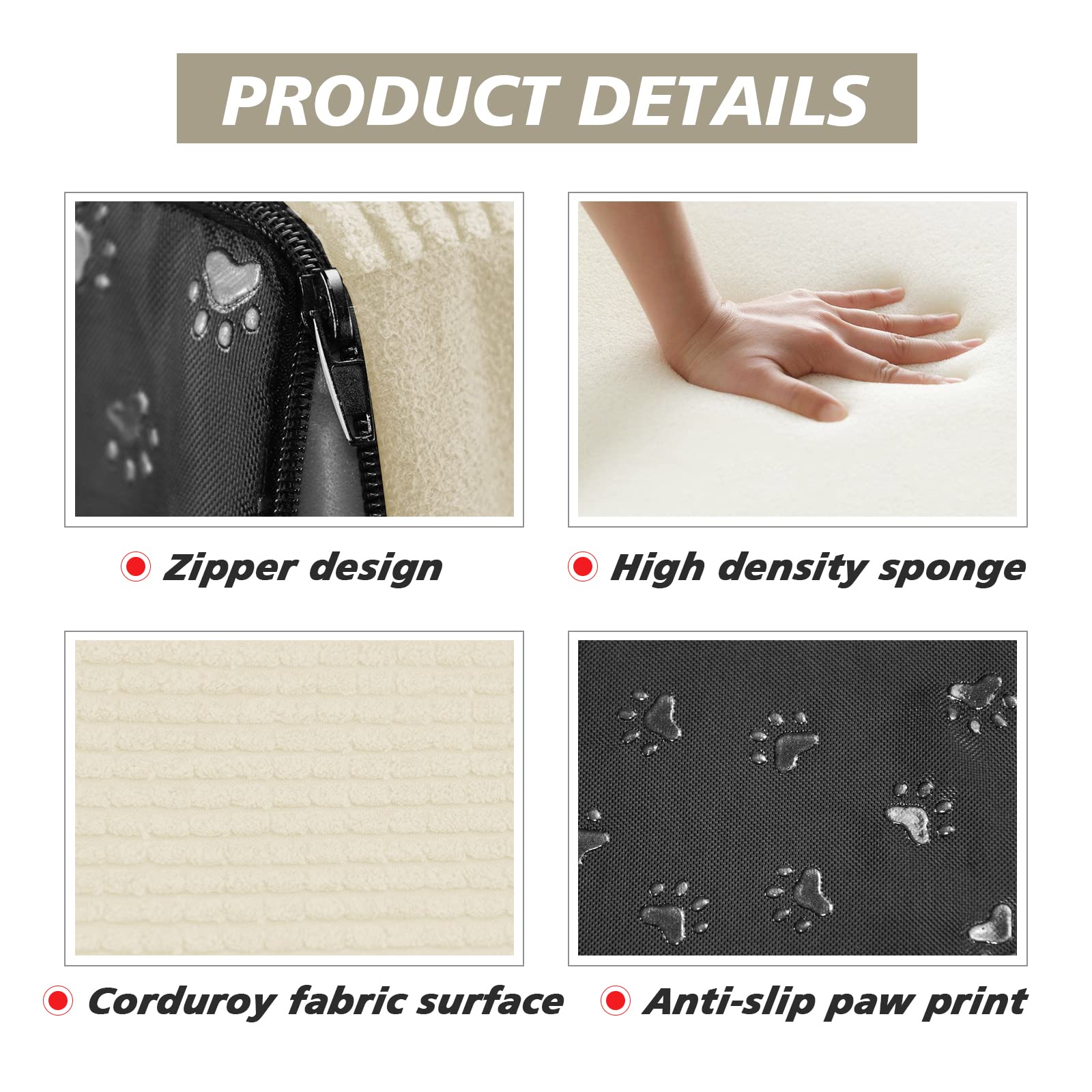 3-Tiers Foam Dog Stairs For Indoor High Sofa Bed Couch,Gentle Slope Steps Stairs For Indoor,Dog Stairs Ladder Ramp Non Slip For Old Small Dogs Easy Access,Send 3 Pcs Lint Roller Set,Beige