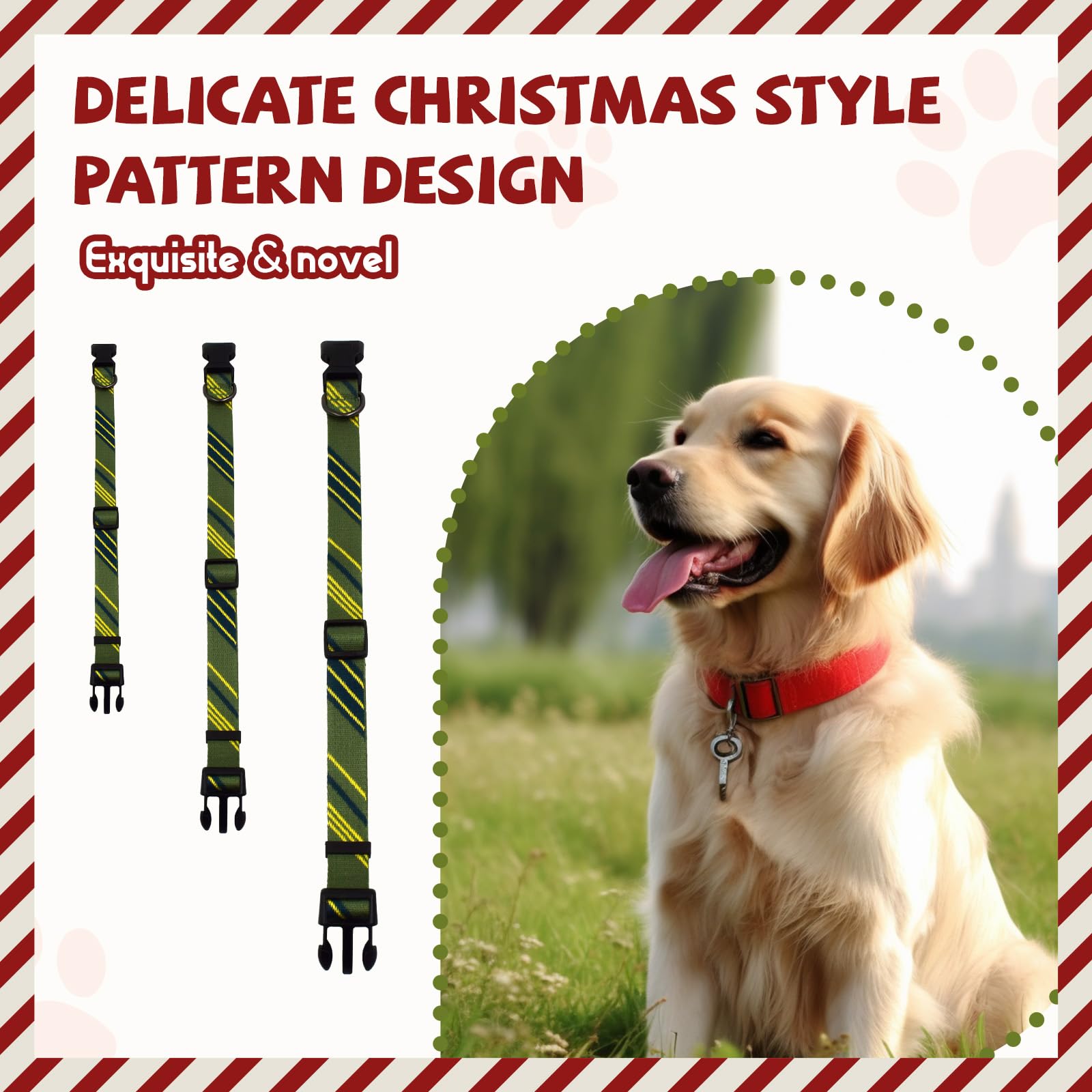 Green Yellow Dog Collar And Leash Set For Large Dog, Breathable, Anti-Odor & Soft, Comfortable For Sensitive Skin Puppies, 90% B