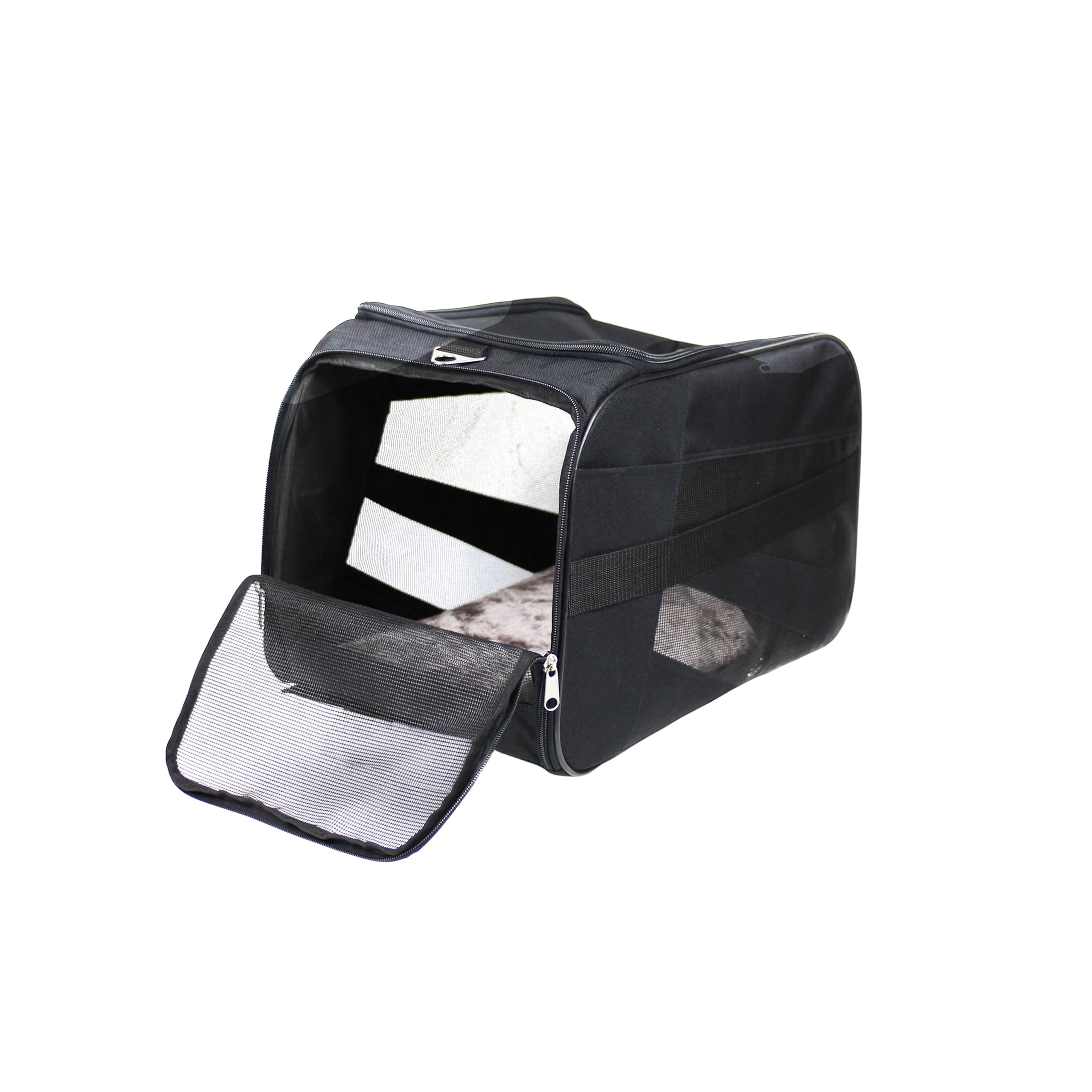dbest products Pet Smart Cart Carrier, Large, Black, Soft Sided Collapsible Folding Travel Bag, Dog Cat Airline Approved Tote Lu