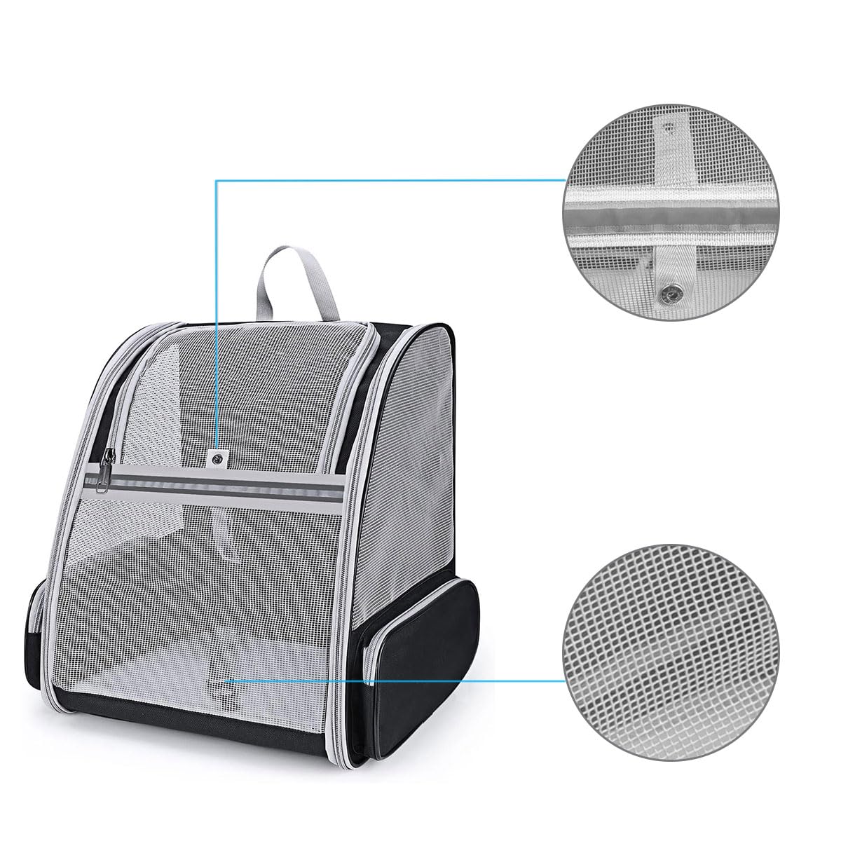 Beikott Cat Carrier Backpack, Dog Backpack, Ventilate Pet Cats Puppy Dogs Birds Bunny Backpack For Travel Indoor Outdoor Use(Bla