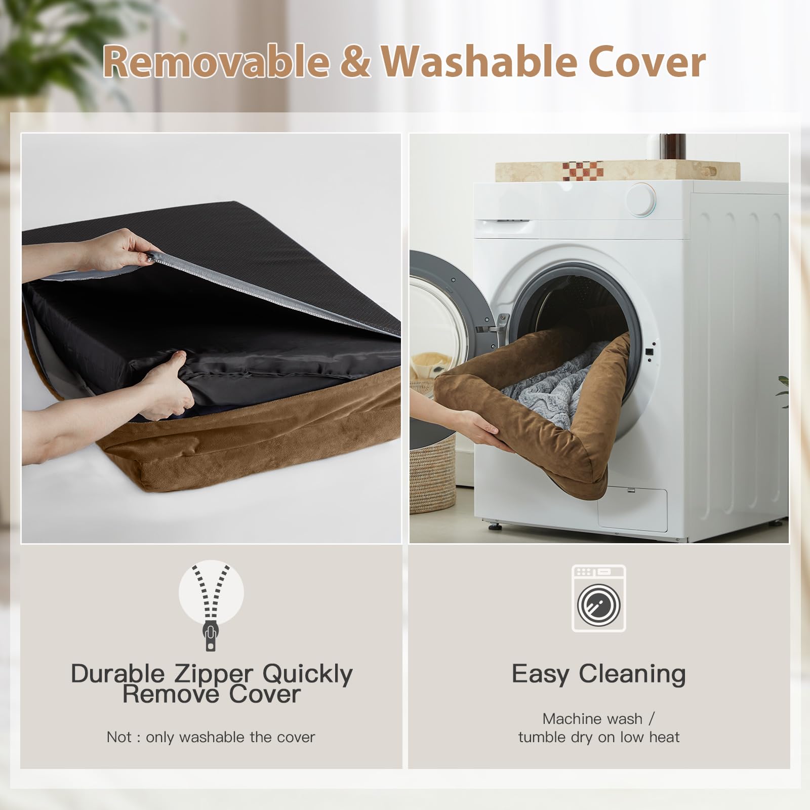 Wnpethome Washable Dog Beds Large Sized Dog, Xxxl Dog Couch, Orthopedic Dog Sofa Bed With Removable & Waterproof Cover, Extra La