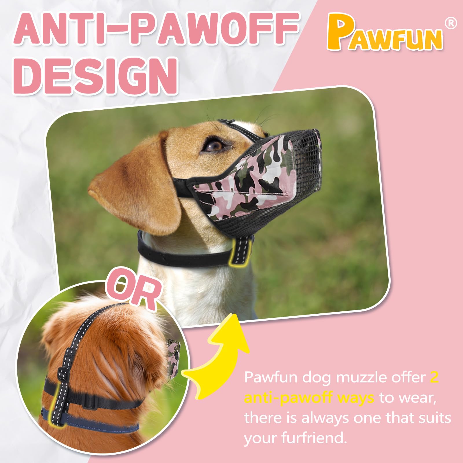 Dog Muzzle, Soft Mesh Anti Biting Muzzles For Small Medium Large Sized Dogs, Adjustable Breathable Dog Mouth Guard Prevent Dogs