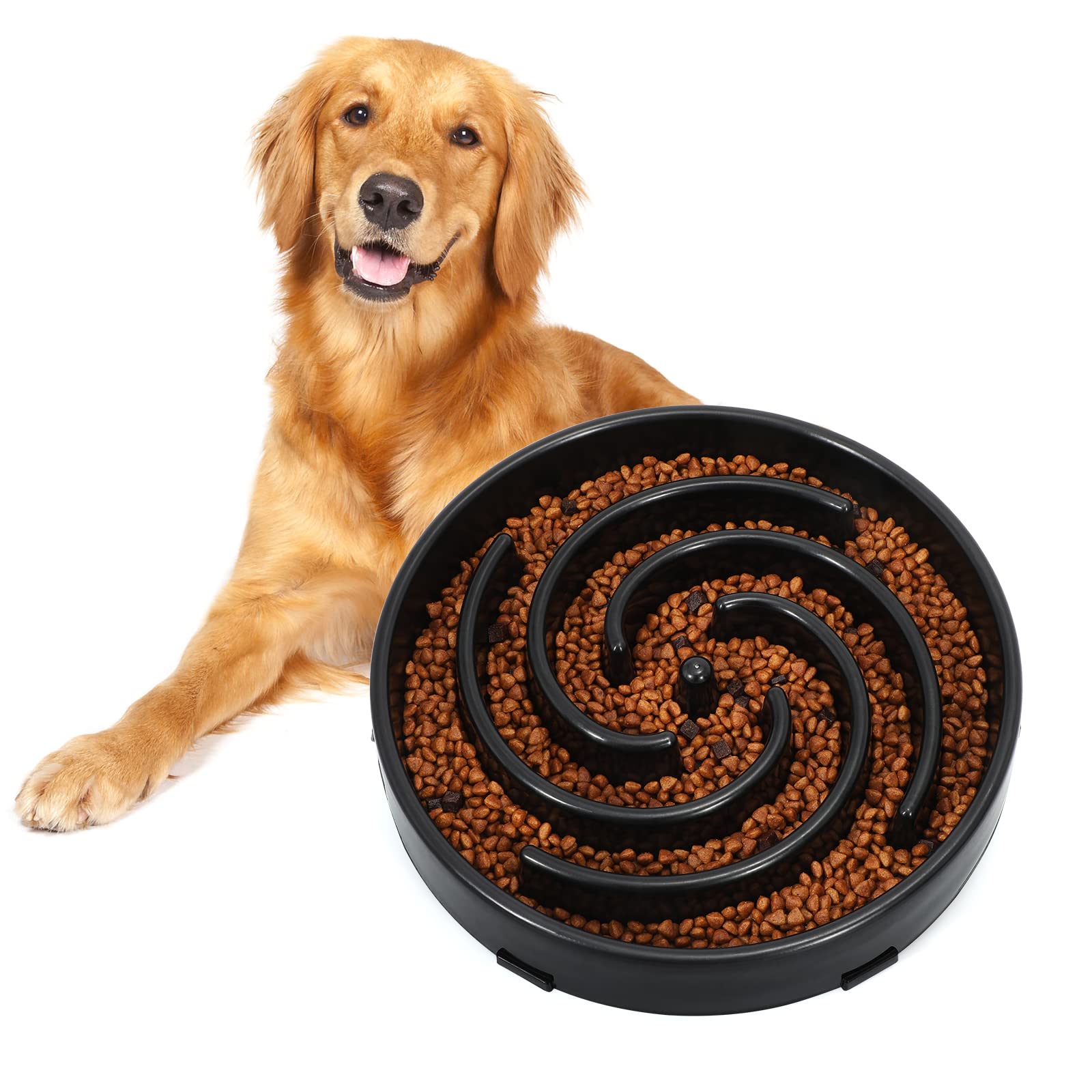 Slow Feeder Dog Bowls for Large Medium Dog Non Slip Maze Puzzle Bowl Pet Slower Food Feeding Dishes Interactive Bloat Stop Preve