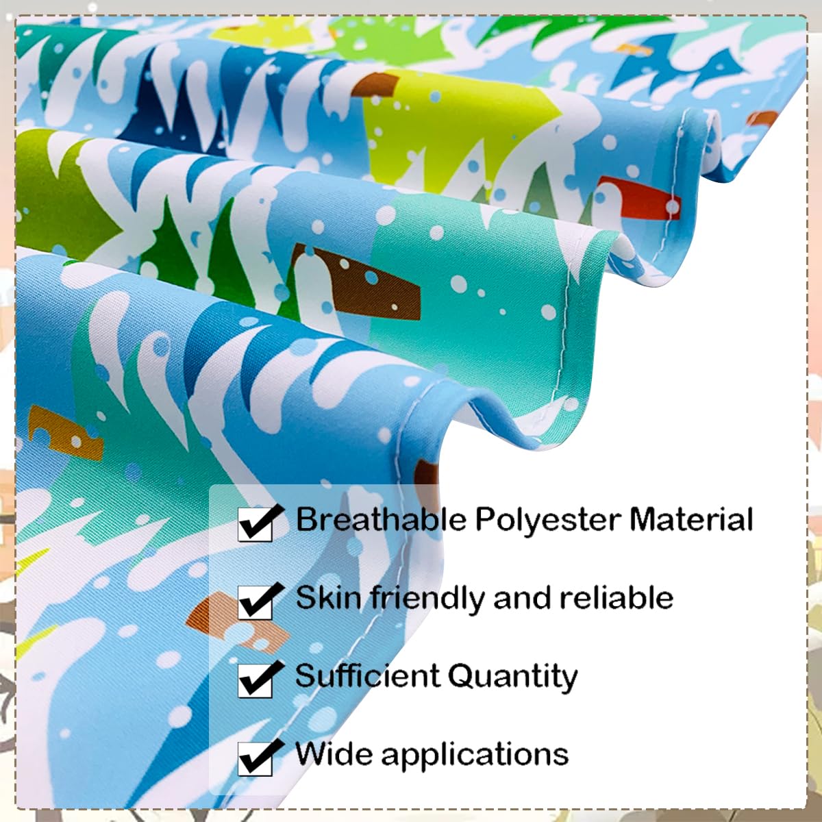 JpGdn 50PCS Big Dog Bandanas Winter Bulk 33Inch for Large XL Breed Dog Snow Forest Ice PineTree Pattern Kerchief Triangle Bibs H