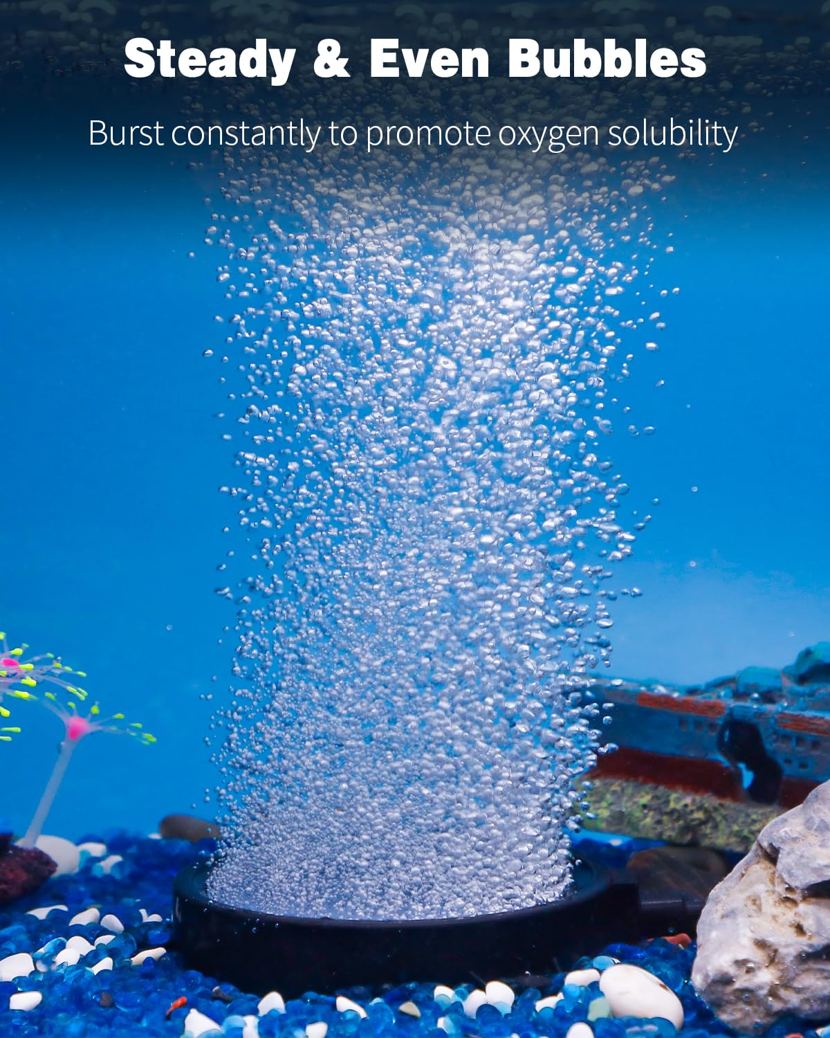 Pawfly Aquarium 4 Inch Air Stone, Fish Tank Airstone Bubble Diffuser For Air Pumps Buckets Fish Tanks Ponds Dwc Reservoirs And Circulation