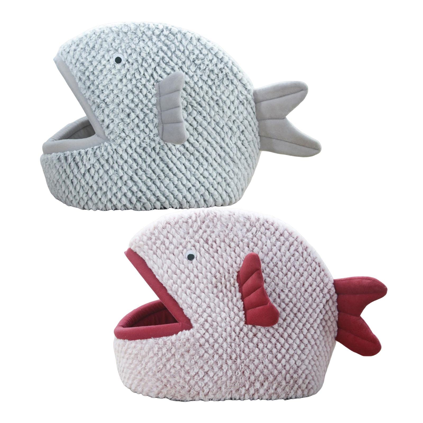APIRILY Cute Cat Bed for Indoor Cats Kitten Cave Tent Anti Slip Warm Dog Bed Pet Bed Gray | Pet Supplies | Cat Supplies | Beds