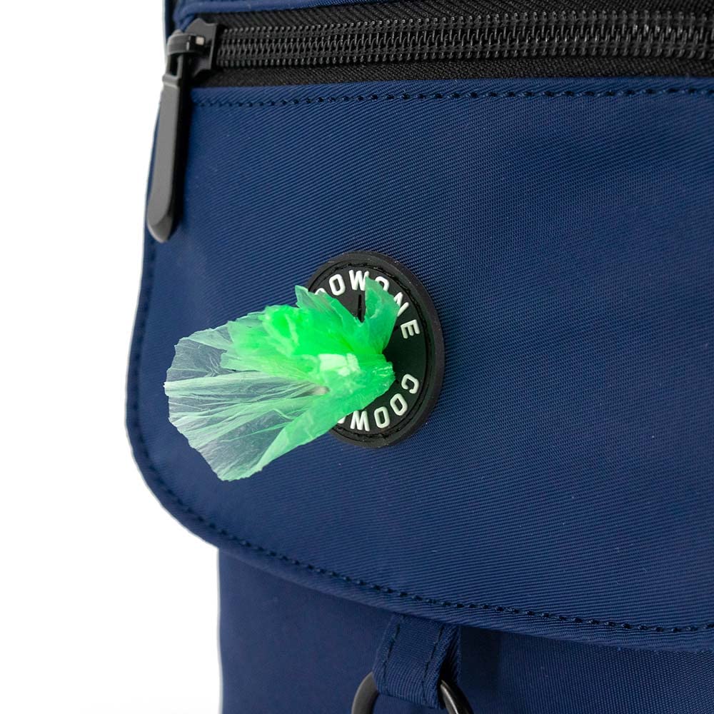 Dog Walking Bag Crossbody Waterproof & Lightweight Treat Pouch for Pet Training, Puppy Treat Tote, Dog Mom Purse (Navy Blue 1.0)