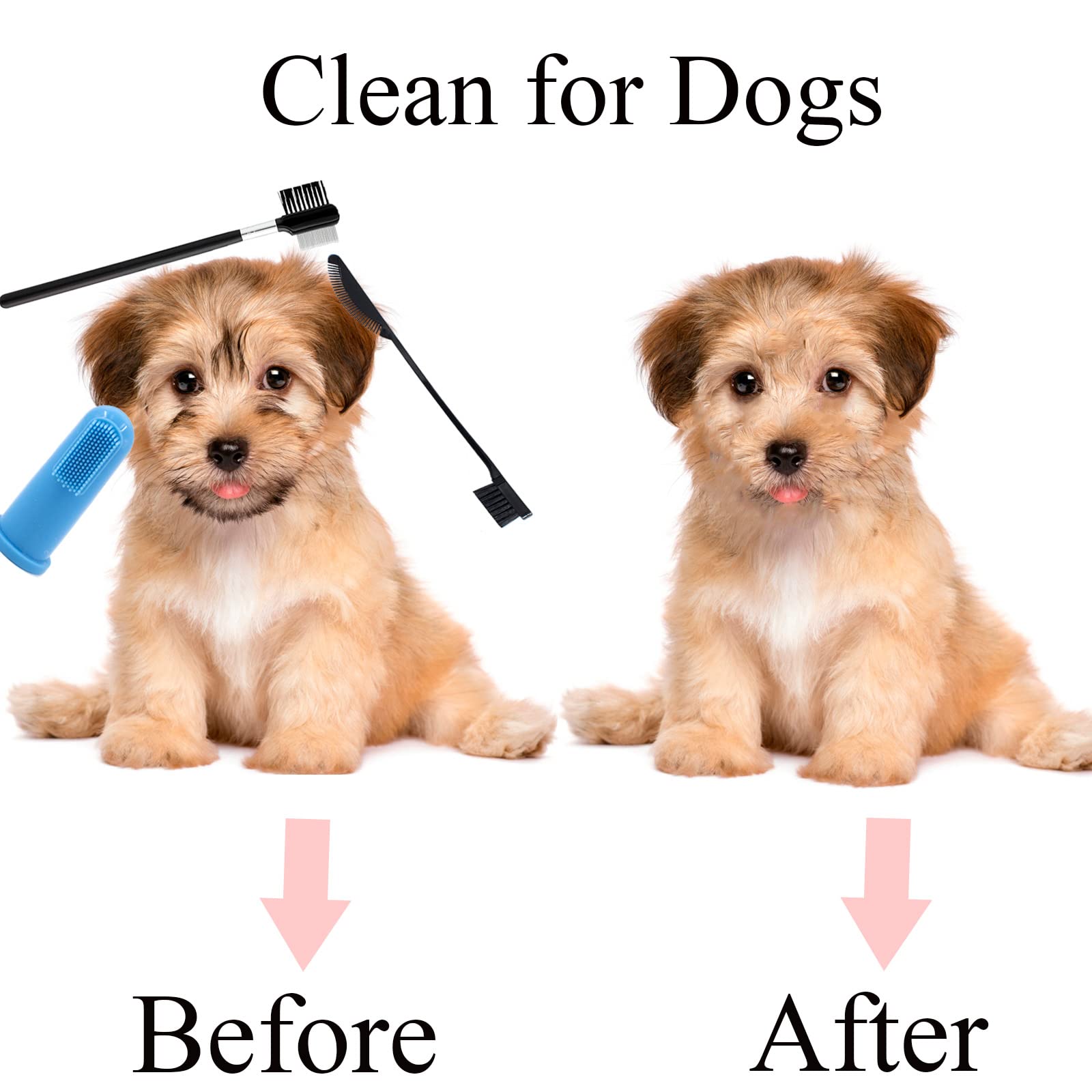 Tear Stain Remover Combs For Pets - Stainless Steel Eye Brush Tools, Durable Flea And Lice Removing Set With Teeth Grooming, 5 Types For Dogs, Cats, Puppies