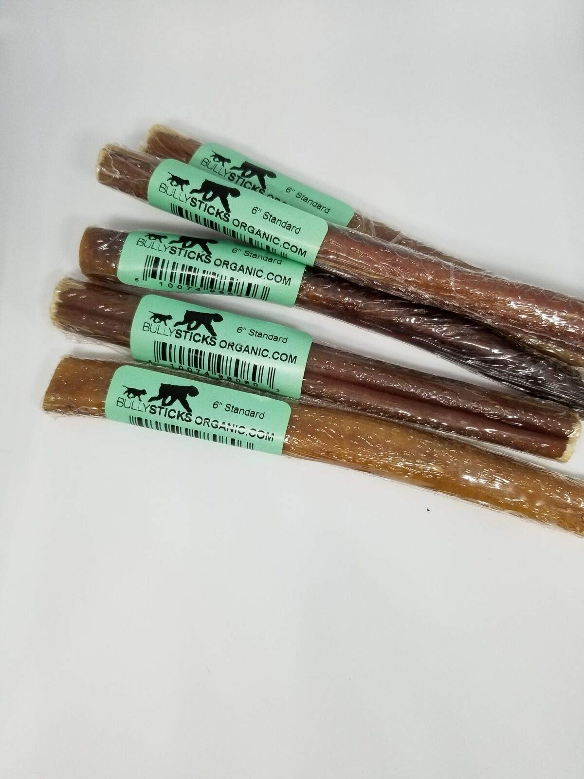 Bullysticks Organic Standard 6 Bully Sticks for Dogs - All Natural Dog Treat, These Chews are Free Range Bully Sticks, USDA Appr