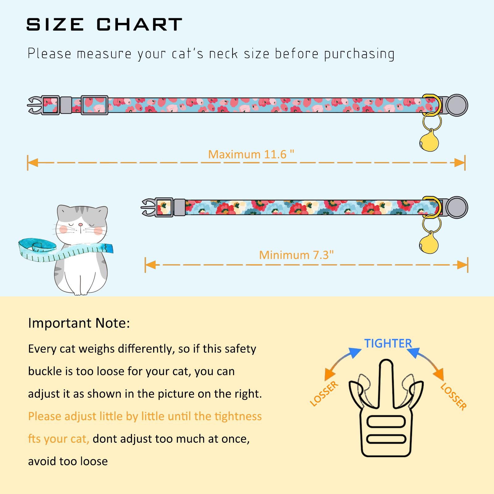 Faygarsle 2 Pack Breakaway Cat Collar With Bells For Girl Cats Cute Pink Collar With Flower Charm Floral Girly Spring For Cats