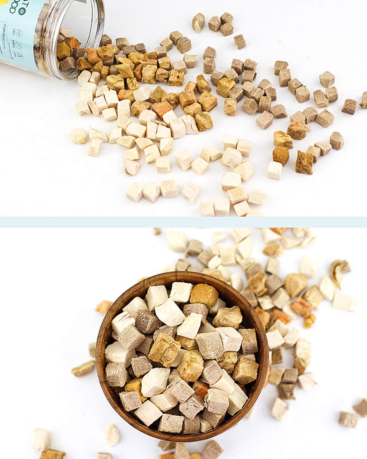BNYEE 3 in 1 Meat Turtle Food - Chicken & Duck & Fish Meat Natural Freeze Dried Human-Grade Turtle Treats
