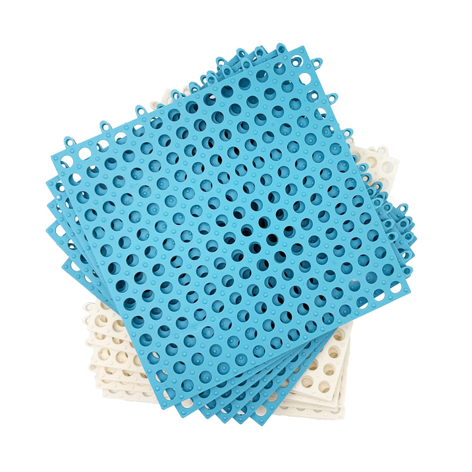 Niwaes Rabbit Cage Mat For Feet-12 Pack Plastic Bunny Resting Mats 12X12In Washable Pet Foot Pad With Holes For Adult Guinea Pig