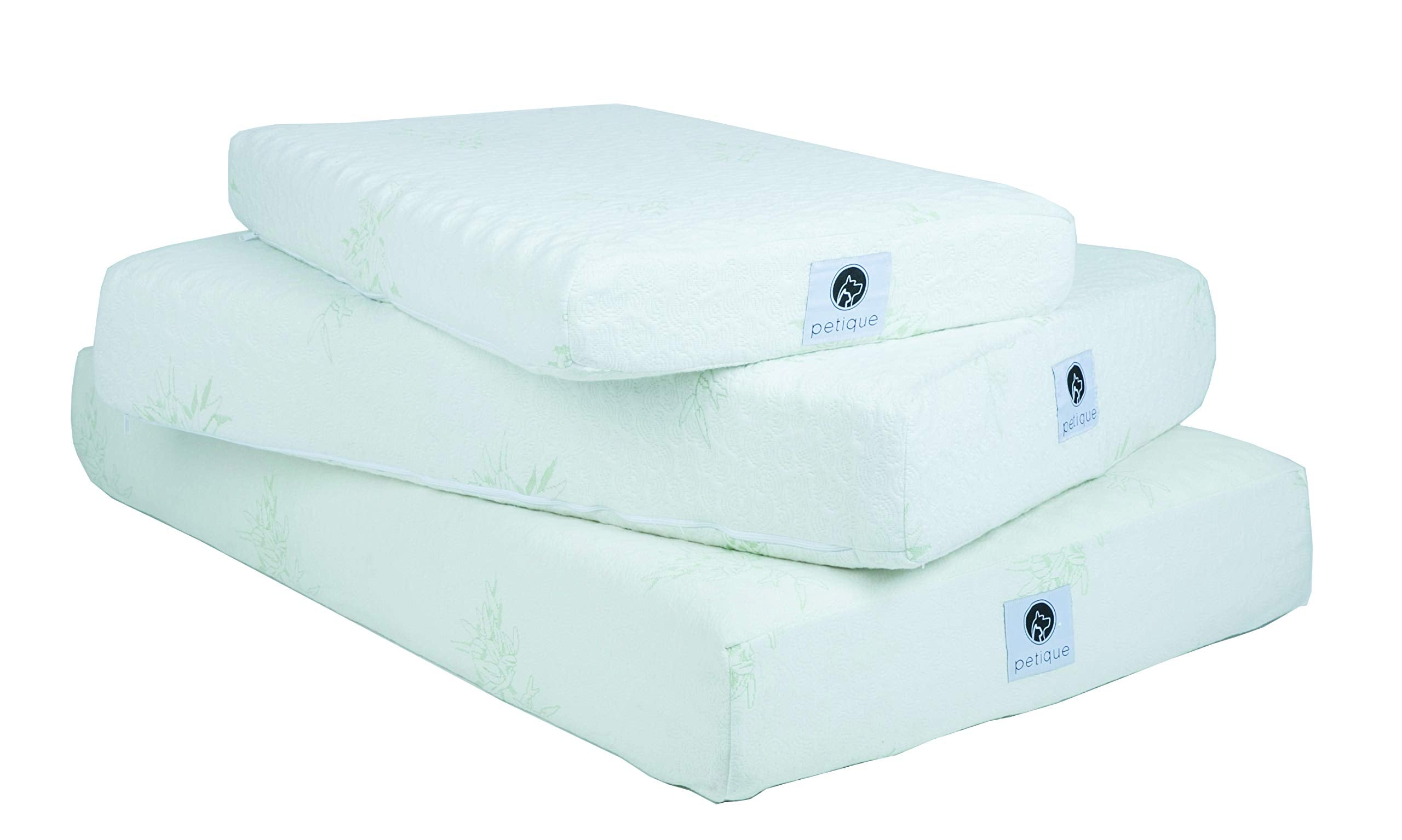 Petique Eco-Friendly Bamboo Memory Foam Pet Bed, Natural, Medium, Model Number: Mm01900005