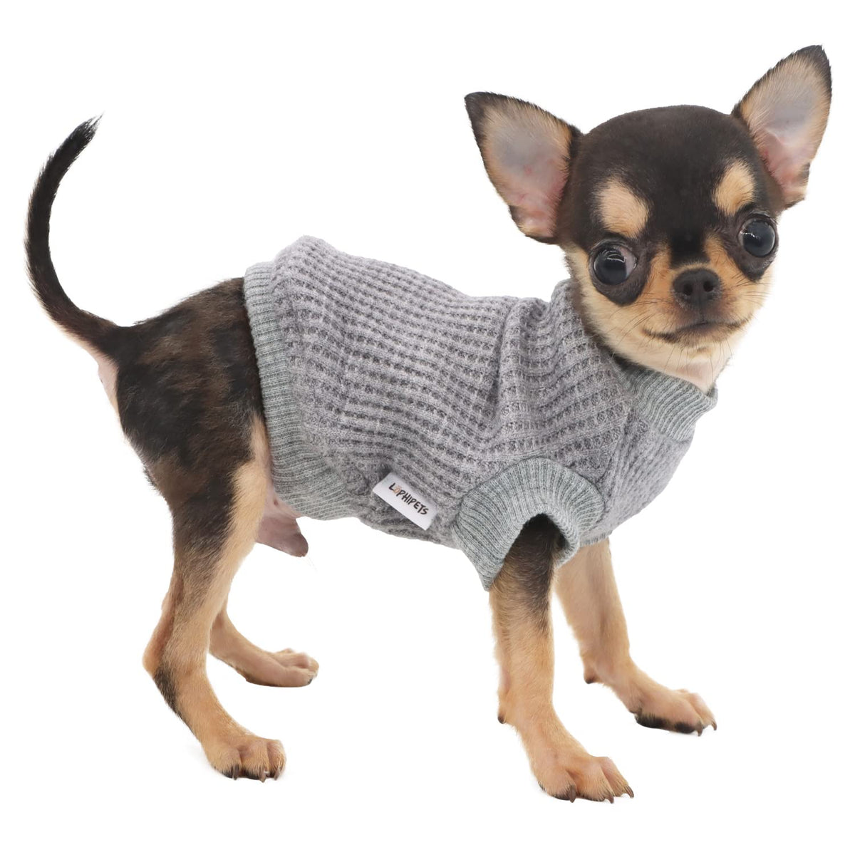 Lophipets Lightweight Dog Sweaters For Puppy Small Dogs Puppy Chihuahua Yorkie Clothes-Gray/Xs