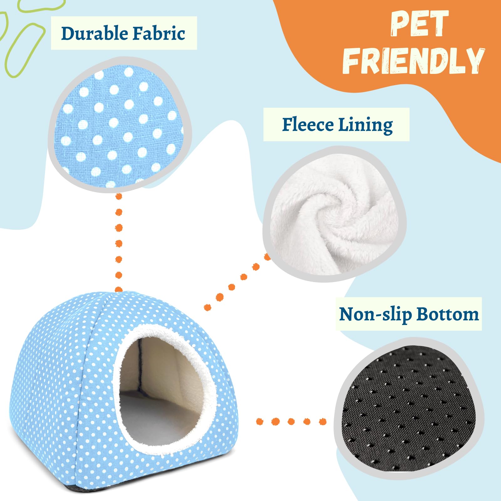 Tierecare Rabbit Hideout Large Bunny Bed Washable Rabbit House And Hideout Fleece Guinea Pig Hiding Hut For Indoor Bunnies Small