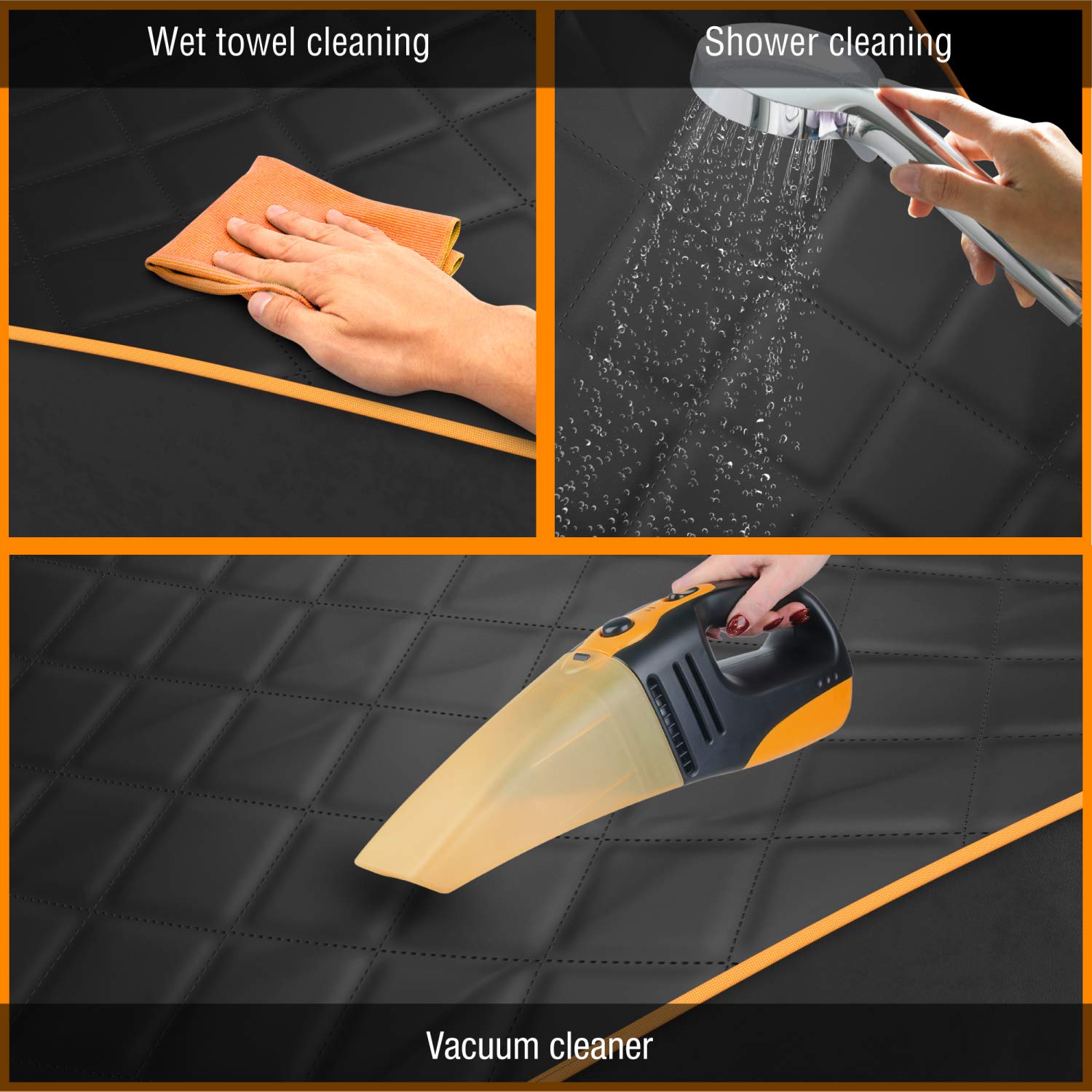 Active Pets Front Dog Car Seat Cover For Suv, Trucks, Sedans. Waterproof Car Seat Covers For Dogs Front Seats Only. Car Seat Protector For Dogs - Orange