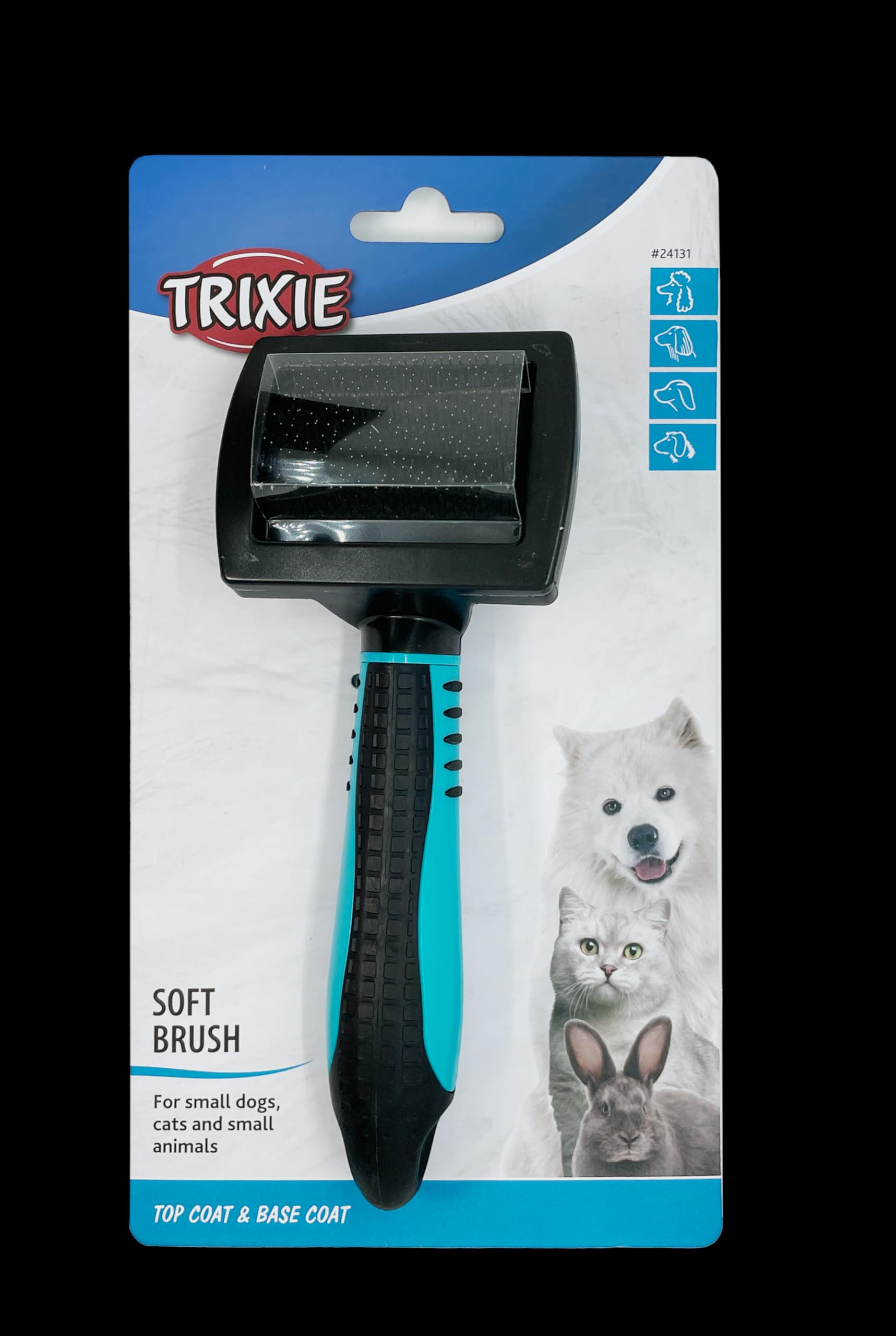 Trixie Pet Grooming Brush For Cats, Dogs, Small Animals, Detangling Top Coats And Base Coats, Deshedding Tool