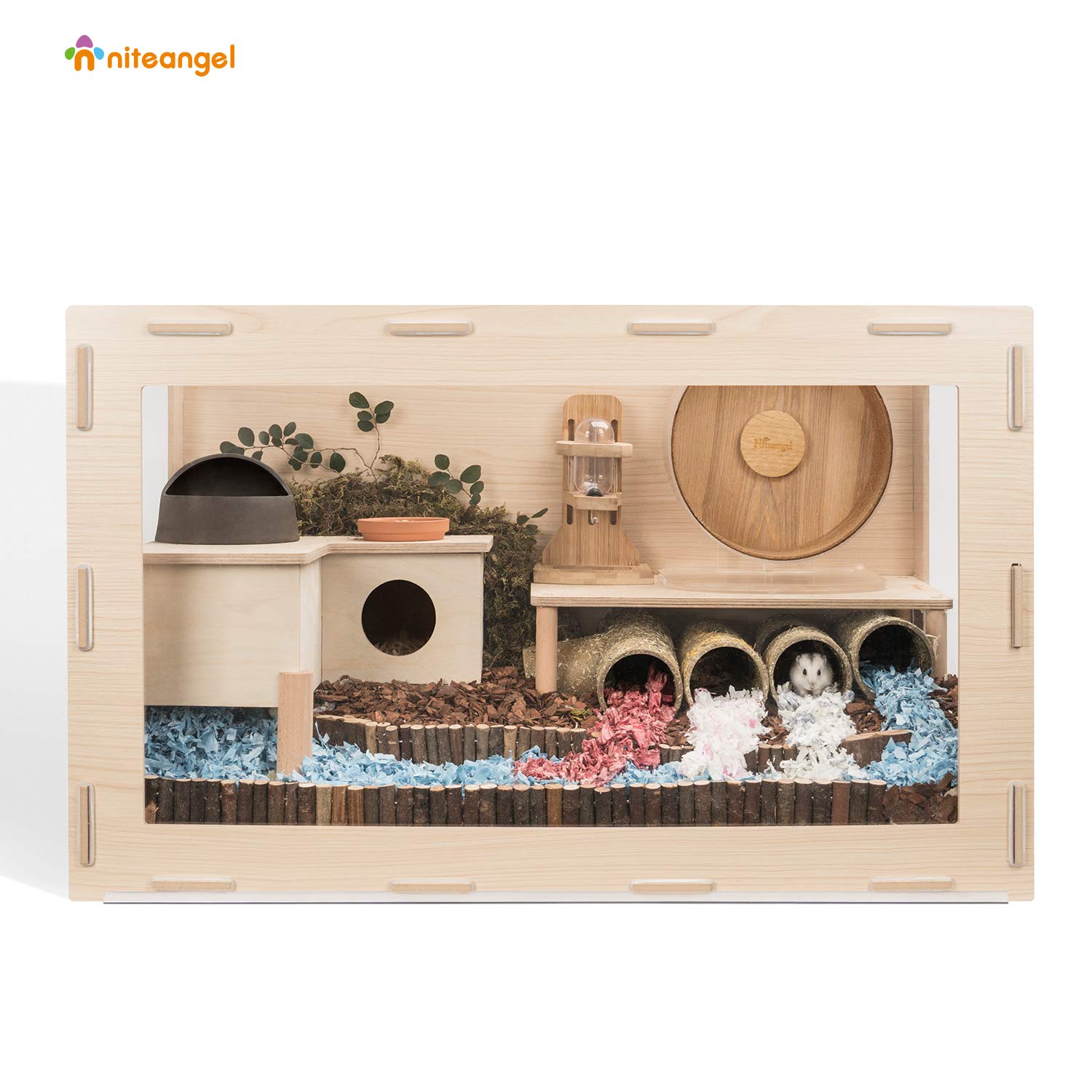 Niteangel Bigger World - Mdf Aspen Terrarium For Hamster Gerbils Mice Lemming Degus Or Other Small-Sized Pets(30 X 15 X 17.7 Inc