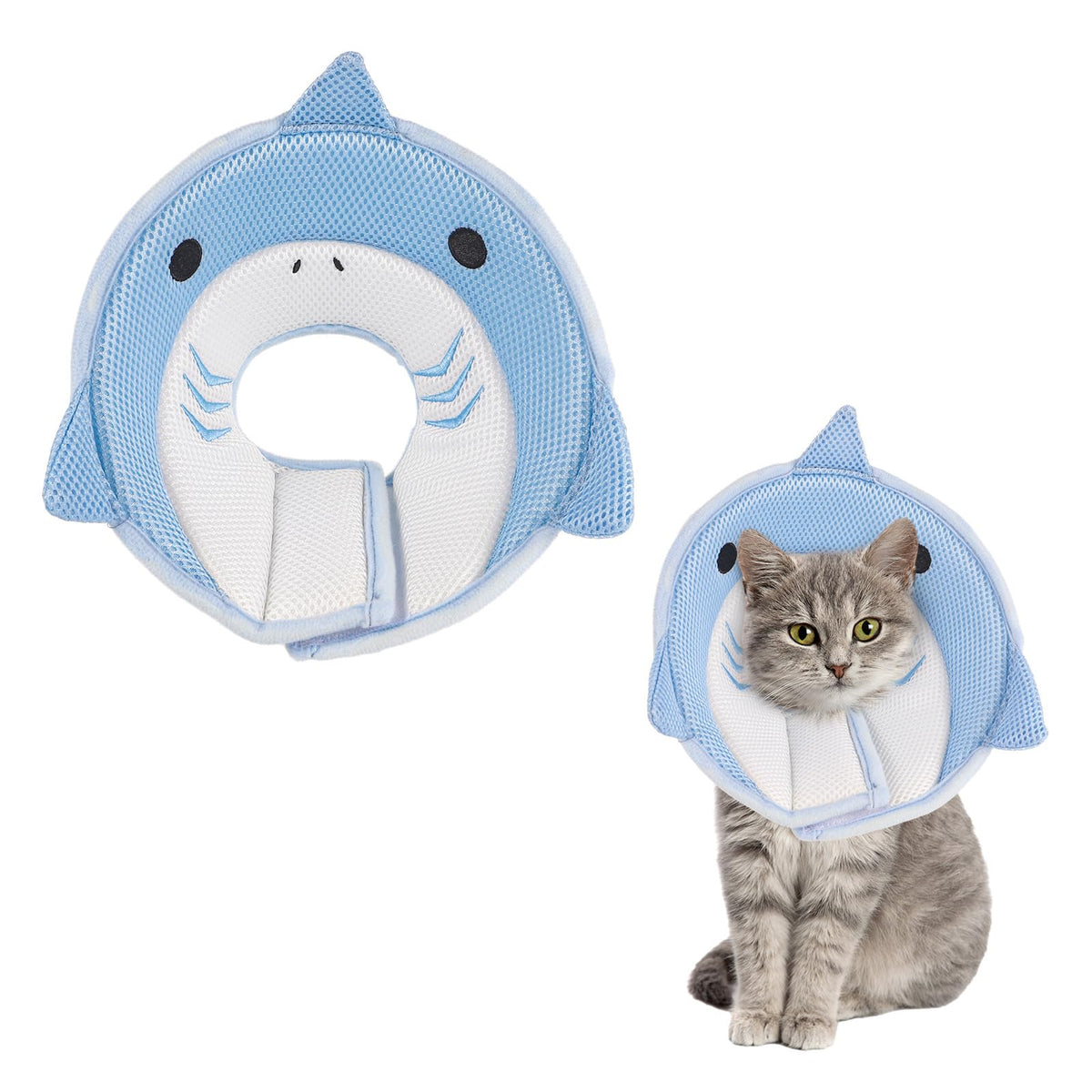 Friusate Cat Cone Collar Soft, Cute Cat Recovery Collar Soft Adjustable Cat Cones To Stop Licking Comfortable Breathable Lightwe