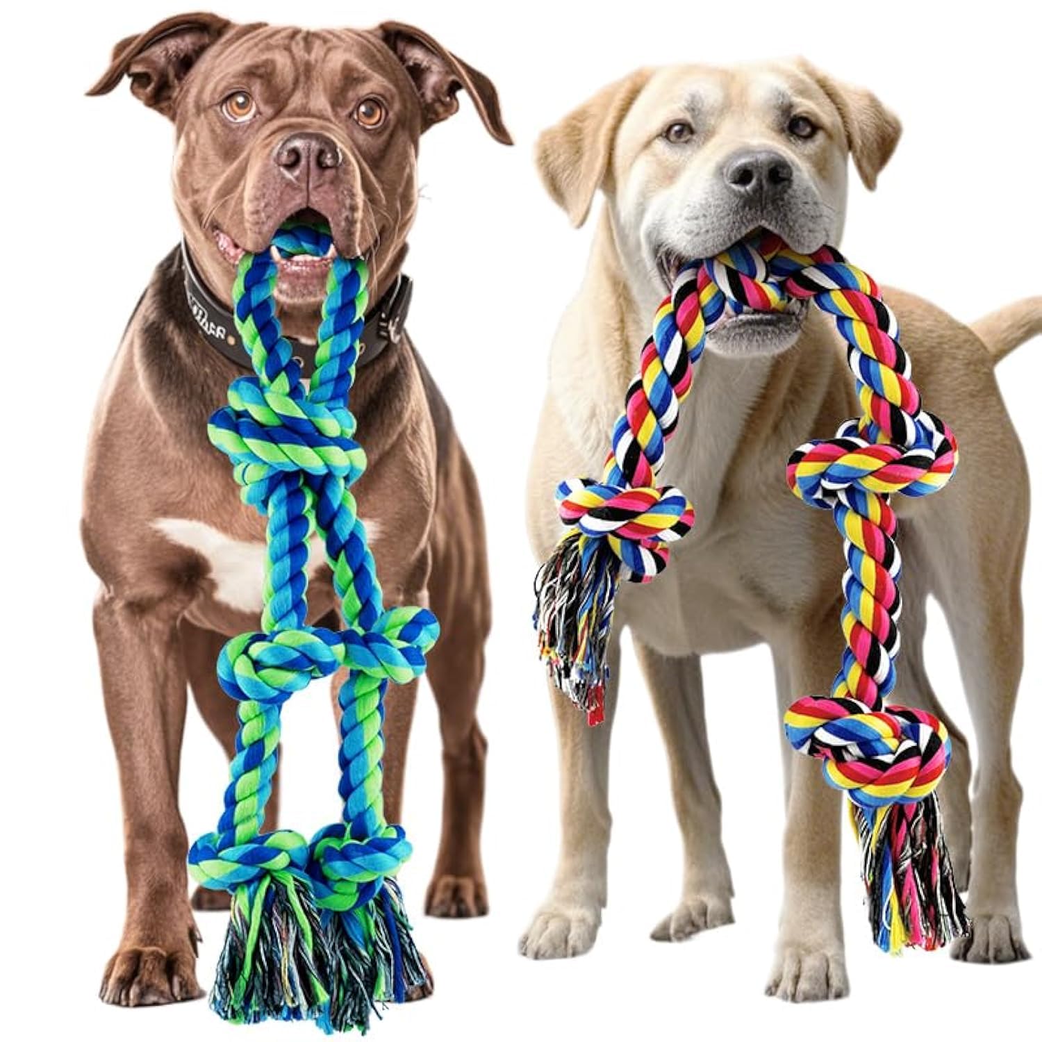 Dog Rope Toy For Large Dogs, 2 Pack Heavy Duty Dog Chew Toys For Aggressive Chewers, Indestructible Dog Toys For Super Chewer, D