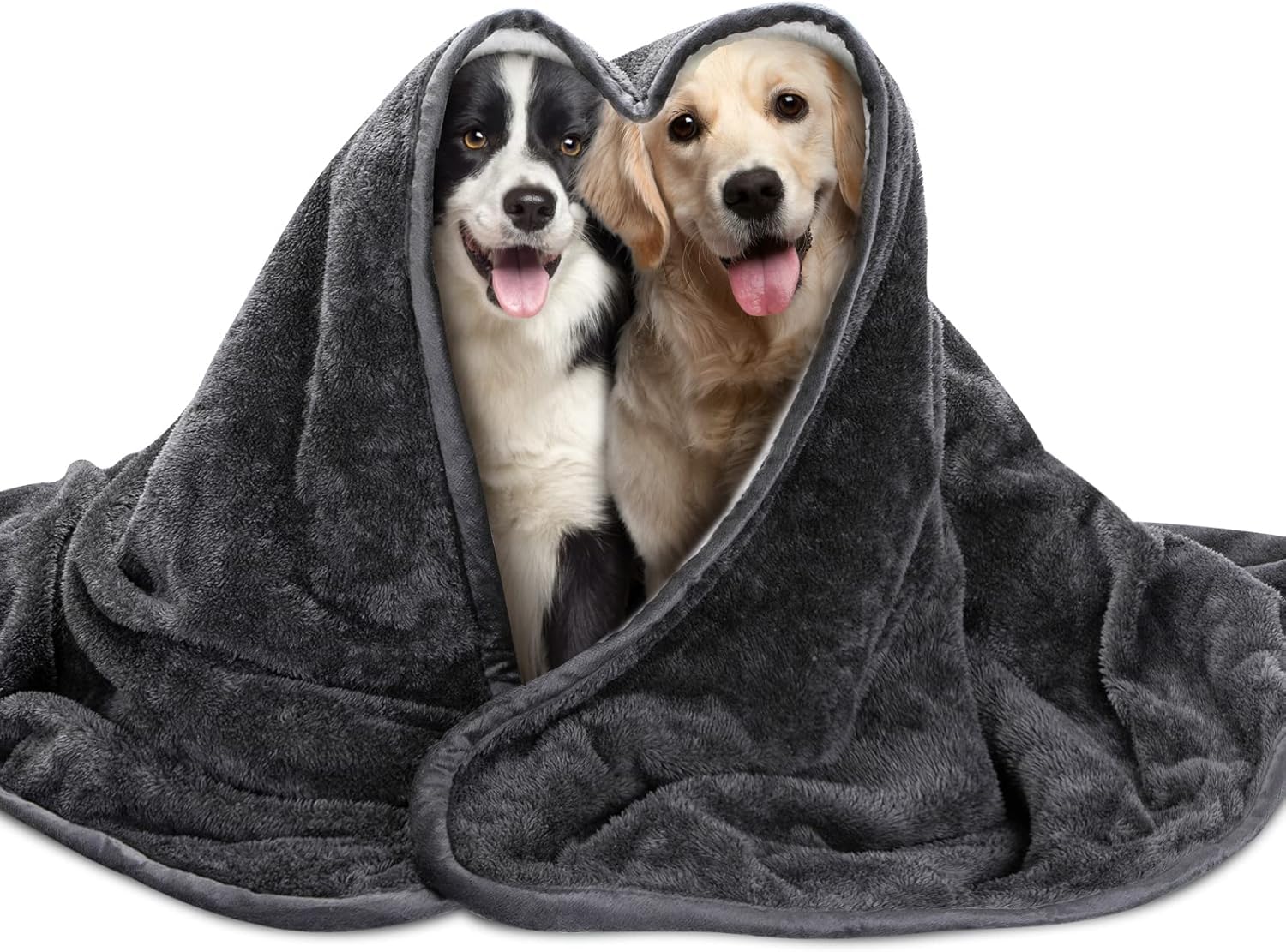 Nobleza Waterproof Dog Blanket, 50''    60'' Reversible Super Soft Warm Fluffy Sherpa Fleece Dog Couch Bed Protector, Urine Proo