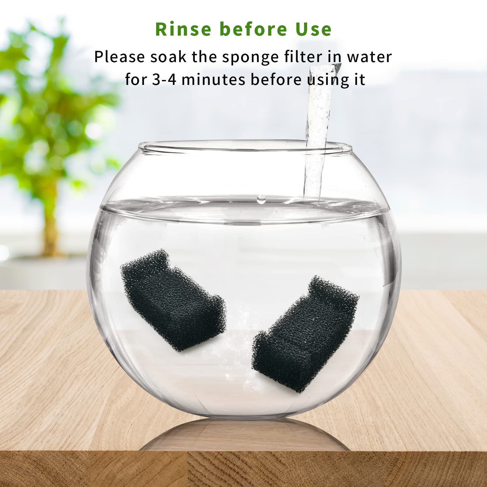 12 Pack Cat Water Fountain Sponge Filters, Replacement Foam Filters For 67Oz/2L Pet Fountain 81Oz/2.4L Stainless Steel Dog Drink