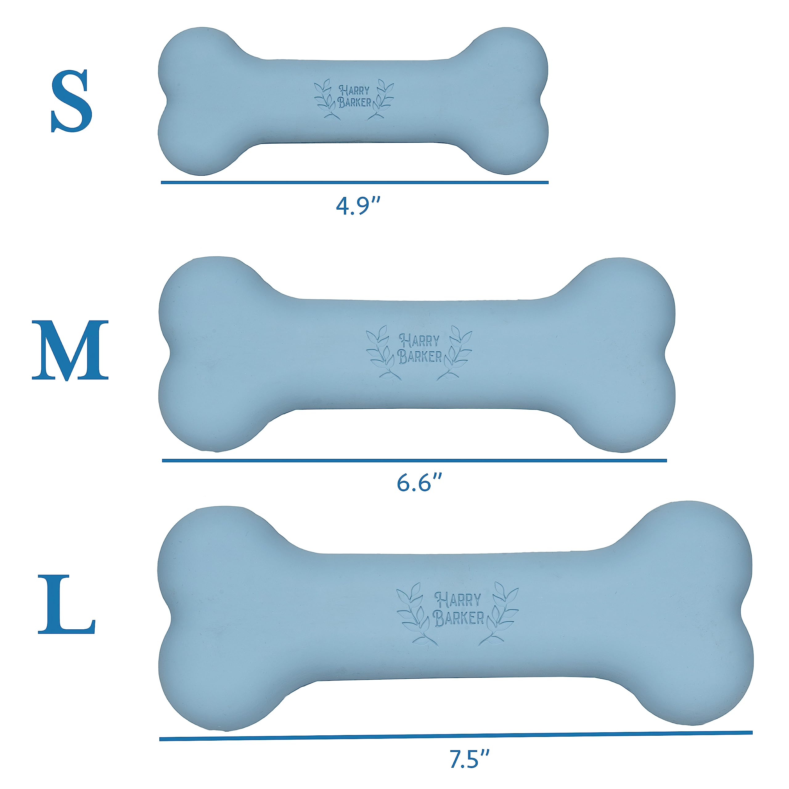 Harry Barker Rubber Balls And Rubber Chew Stick, Rubber Bone For Dogs - Medium Bone