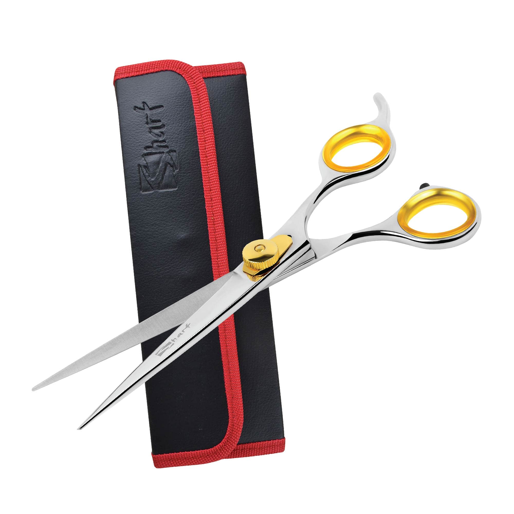 Sharf Gold Touch Pet Grooming Shear | Straight Cat & Dog Grooming Scissors | 7.5 Inch | 440c Japanese Stainless Steel Pet Dog Sh