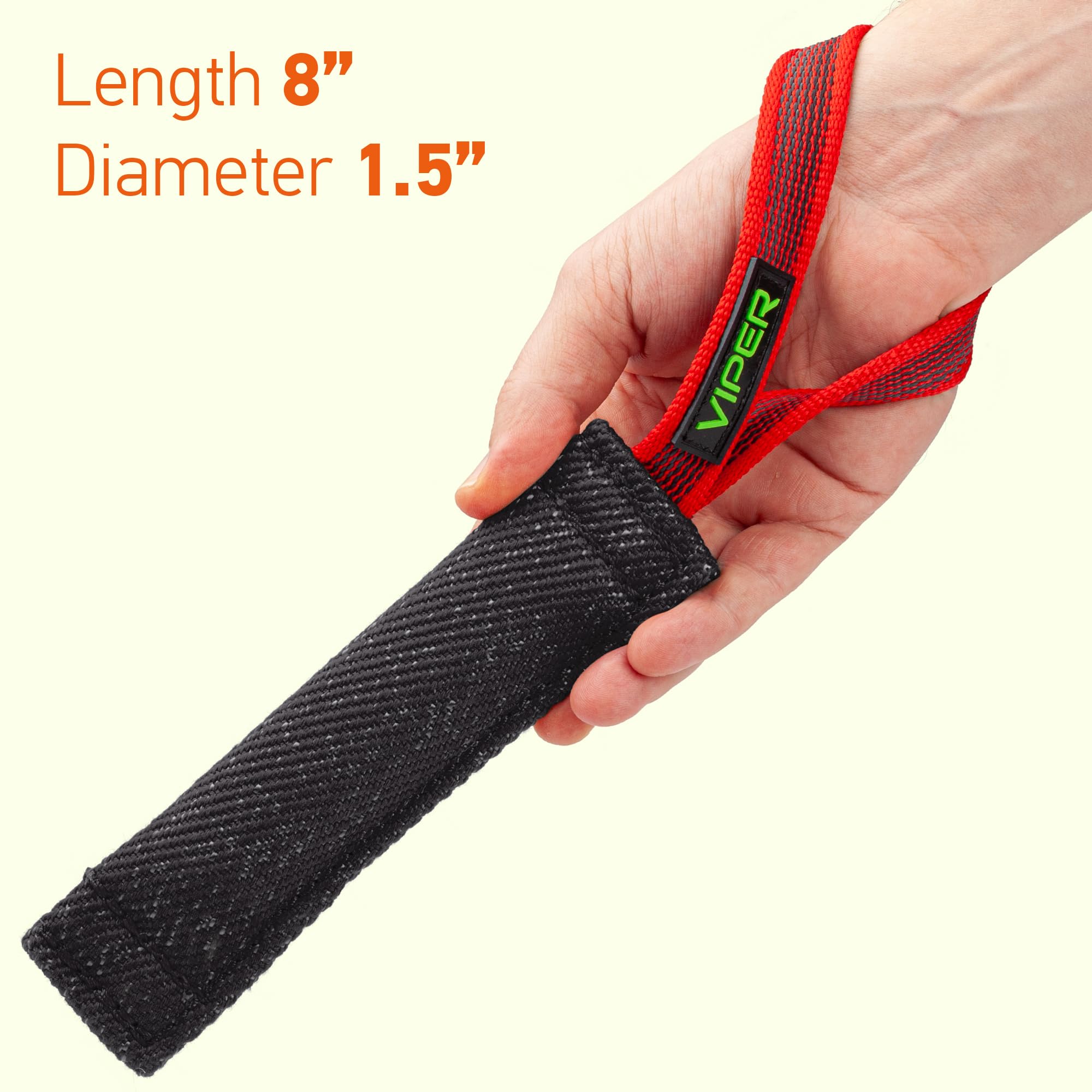 Viper Heavy Duty French Linen Dog Bite Tug Toy - K9 Trainer, Tough And Durable For Dogs Shutzhund Ipo K-9 - Black - 16In L X 2.5