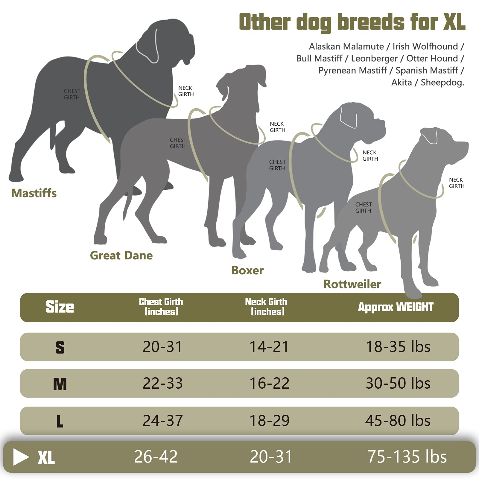 Auroth Tactical Harness For Large Dogs No Pull Adjustable Pet Harness Reflective K9 Working Training Easy Control Military Service Pet Vest Army Yellow Xl