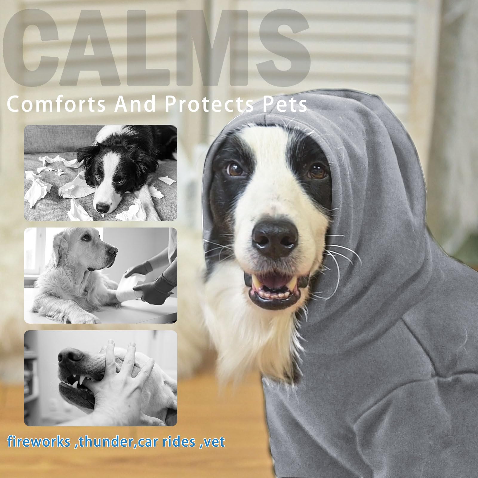 SCENEREAL Dog Hoodie Sweaters for Small Medium Large Size Dogs, Fleece Dog Sweatshirt with Hat and Pocket,Soft Cotton Cold Winte