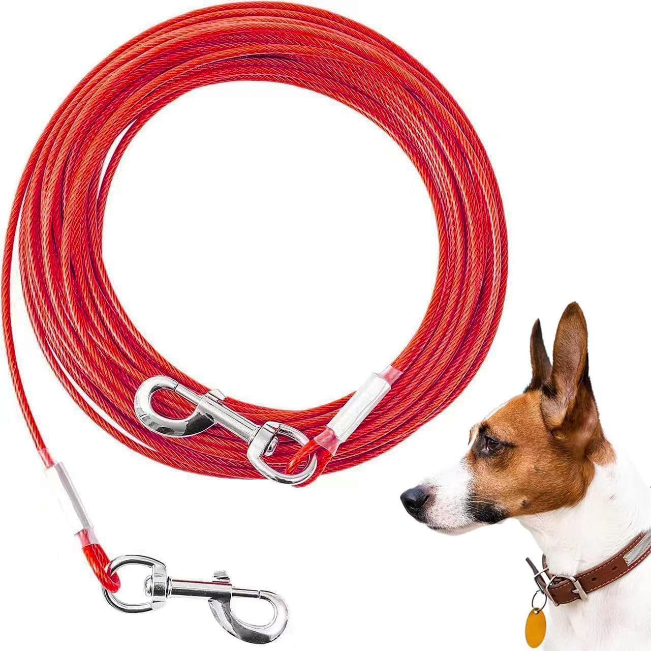 Mi Metty Tie Out Cable For Dogs,150Ft Dog Leads,Heavy Duty Tie Out Cable For Large Dogs Up To 125Lbs,Durable Dog Runner Tether L