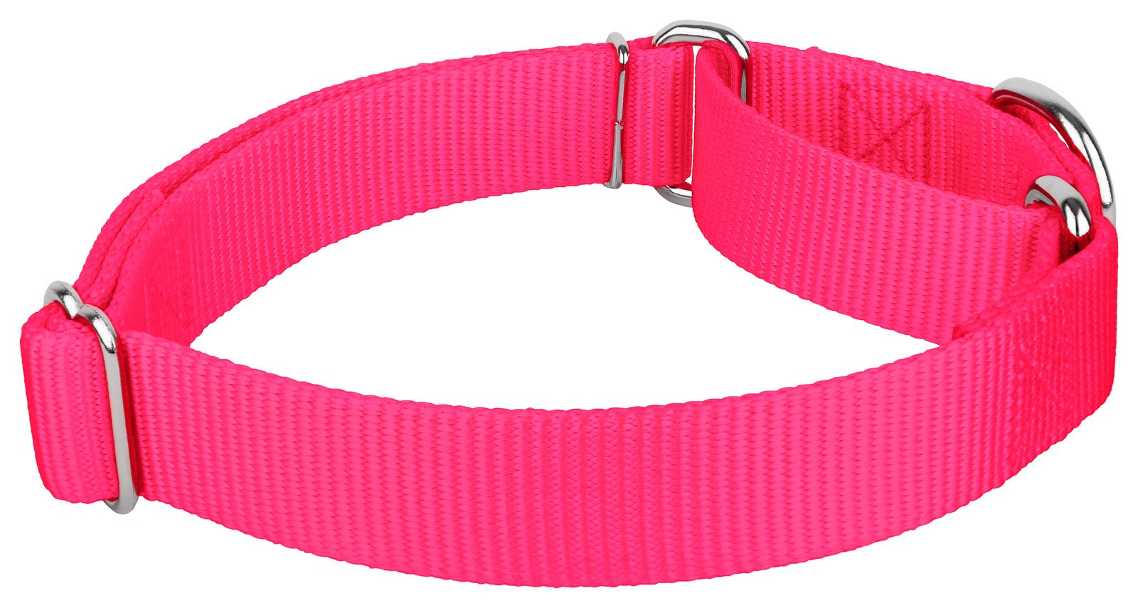 Country Brook Petz - Hot Pink Martingale Heavy Duty Nylon Dog Collar - 21 Vibrant Color Options (3/8 Inch Width, Mini)