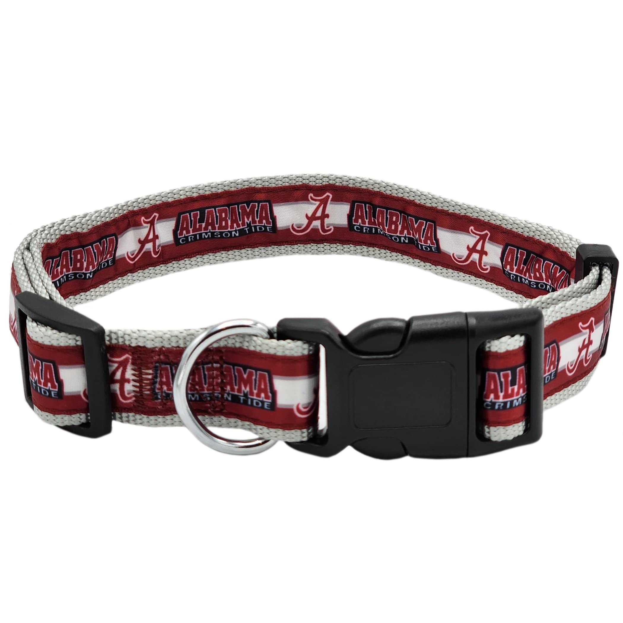 Pets First Collegiate Pet Collar Old Version Alabama Crimson Tide Dog Collar, Size Small. Best Sports Team Collar For Dogs & Cats. A Shiny & Colorful Dog & Cat Collar Licensed By The Ncaa