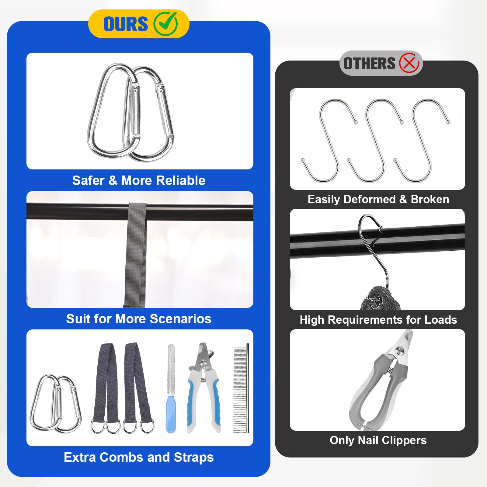 Pawchie Dog Grooming Hammock Harness For Dogs & Cats With Pet Nail Clipper Trimmer - Cat Hanger Sling For Trimming Clipping Nail