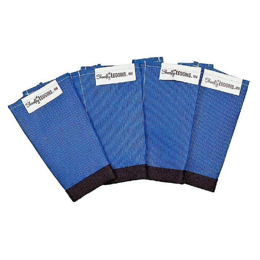 SHOOFLY Horse Leggins, Patented Loose Fitting Boots, Breathable Plastic Mesh (Blue/Mini)