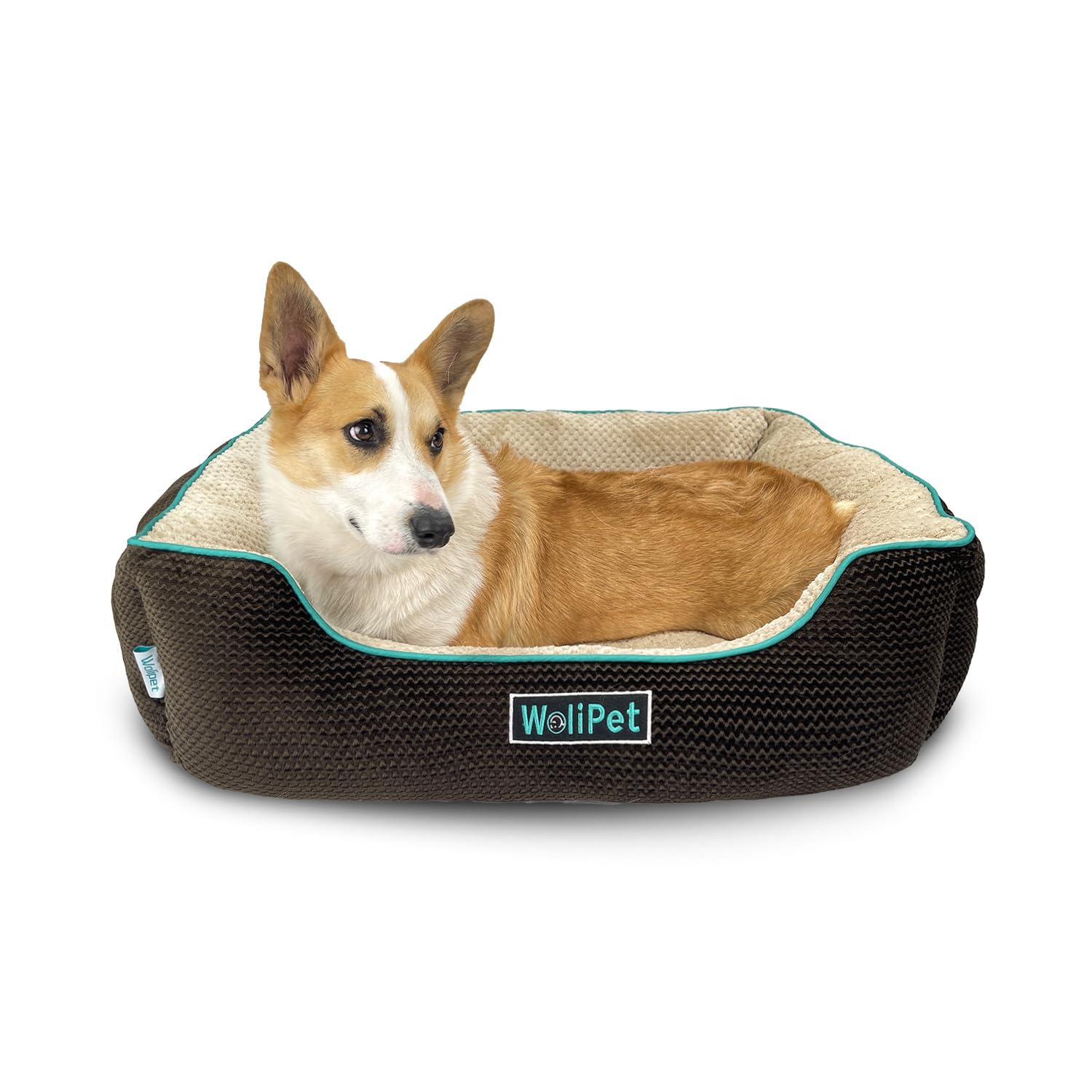 WoliPet Rectangular Dog Bed Pet Sofa Bed for Small and Medium-Sized Cats and Dogs Machine Washable Pet Bed Anti-Slip Bottom(25x2
