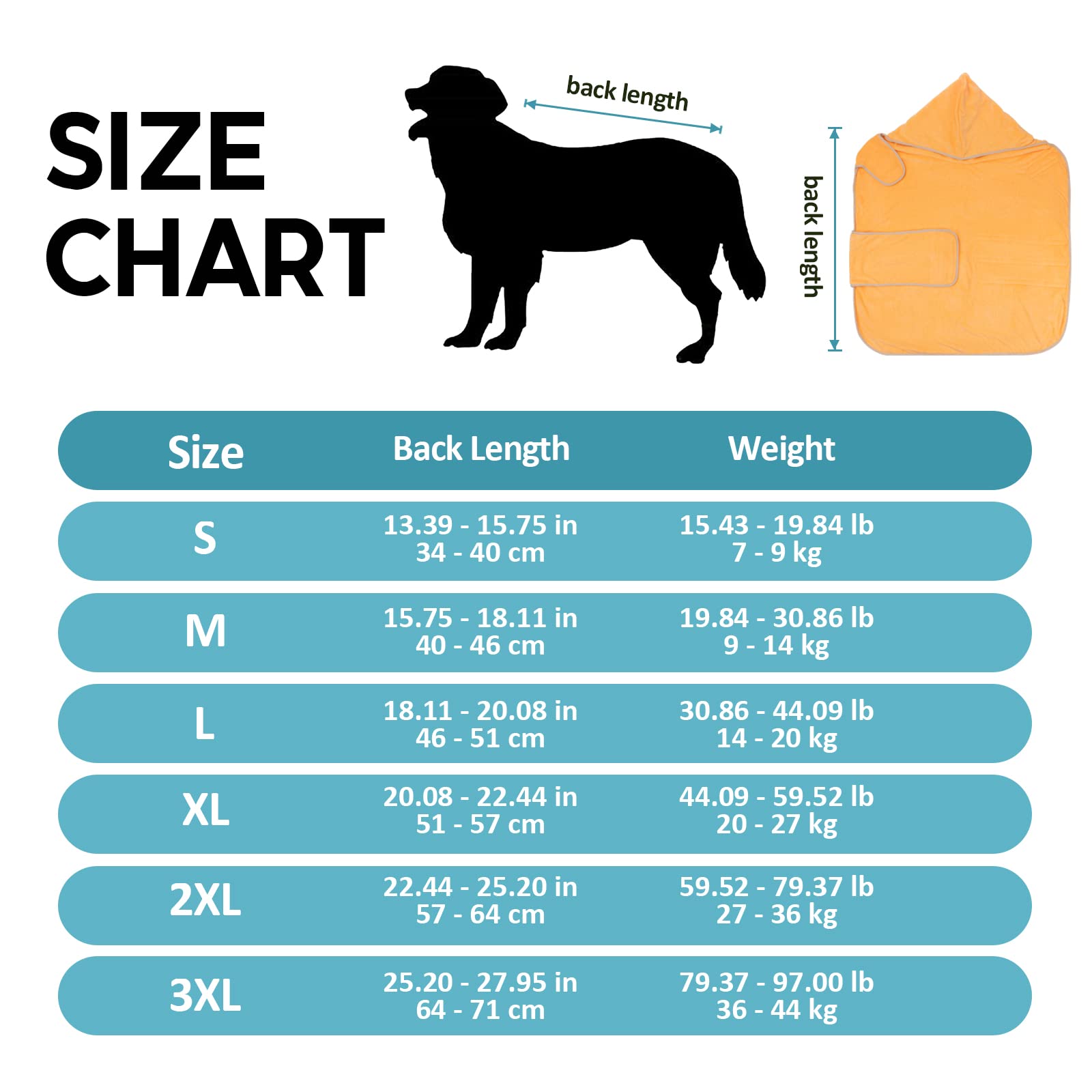 Avont Dog Bathrobe - Super Absorbent Pet Drying Towel Bath Robes After Bath Shower Swim Wet Walk For Puppies -Yellow(M)