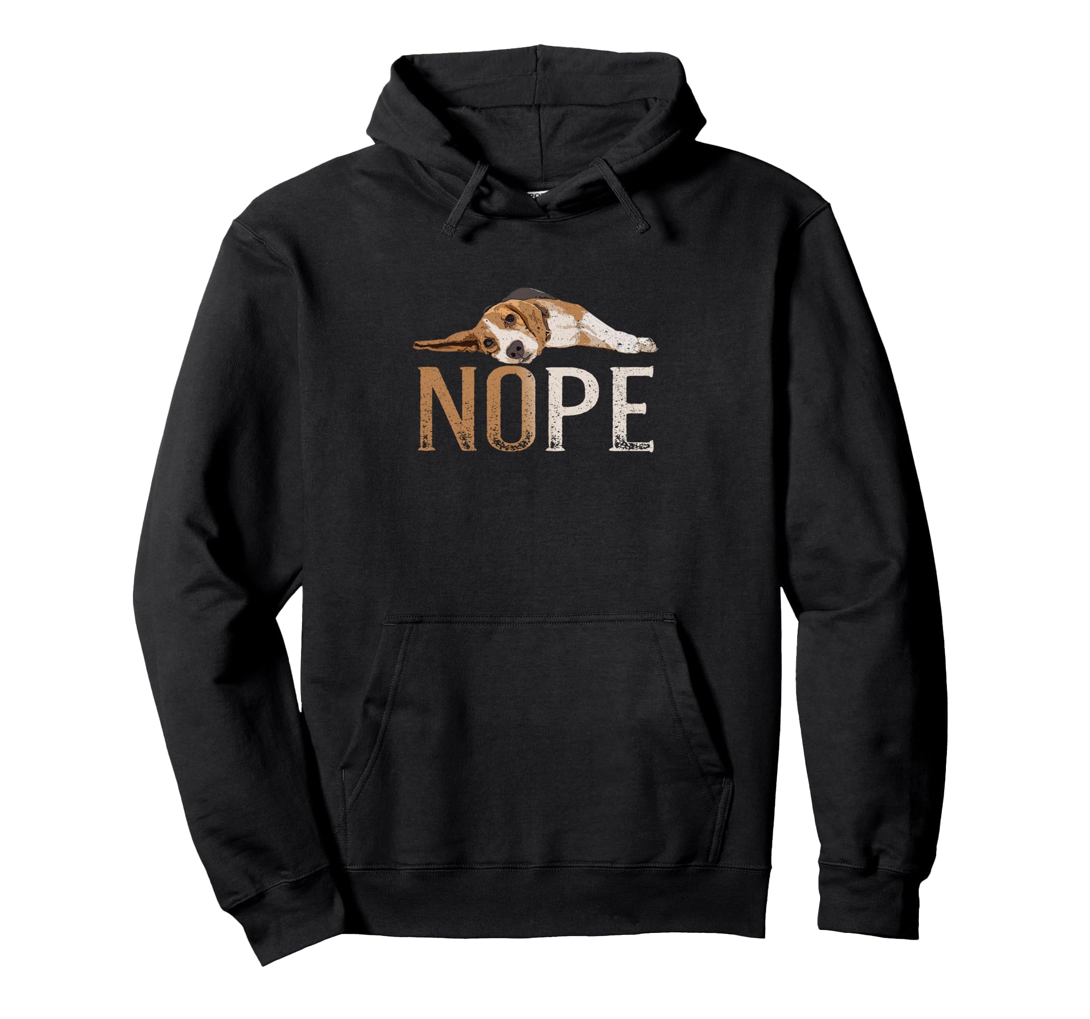 Nope Lazy Beagle Funny Dog Lover Vintage Cute Beagle Mom Pullover Hoodie