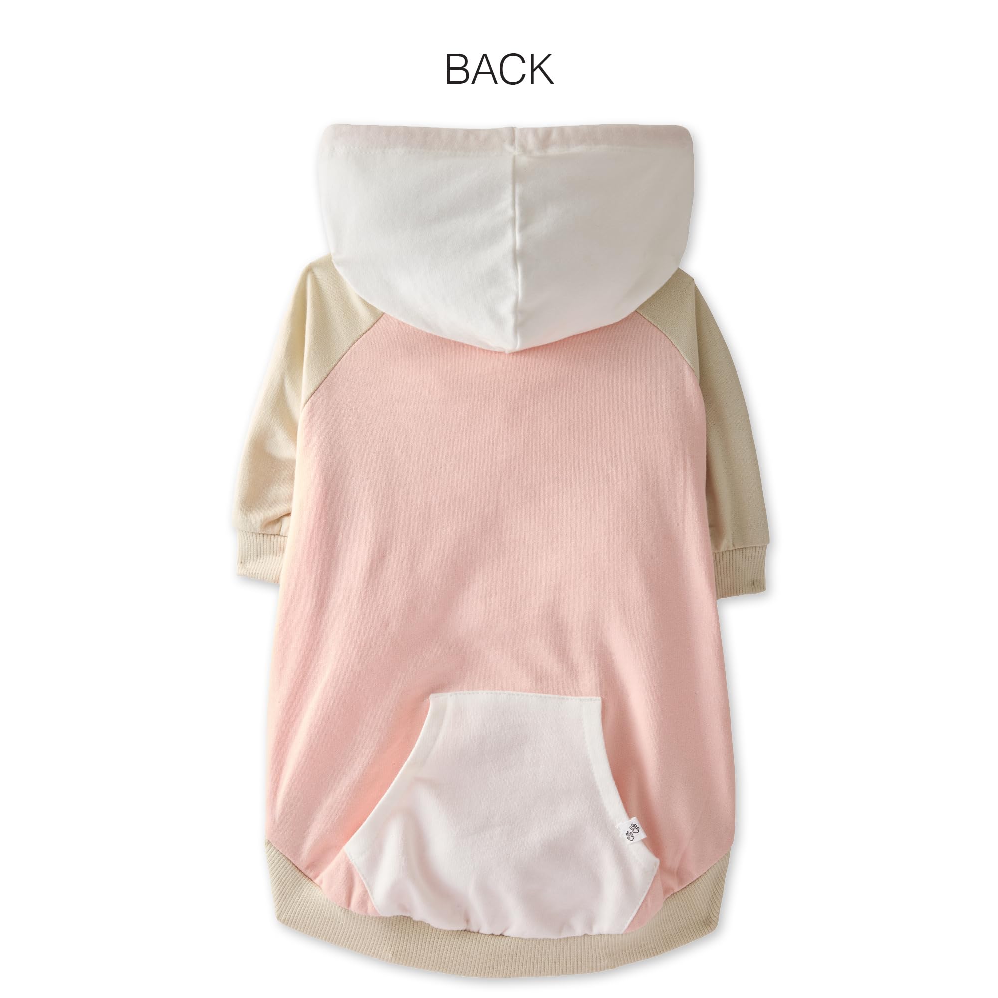 Pet Passion 100% Organic Cotton Dog Hoodie Pet Coat for Small, Medium and Large Dogs, Color Block - Pink, Medium