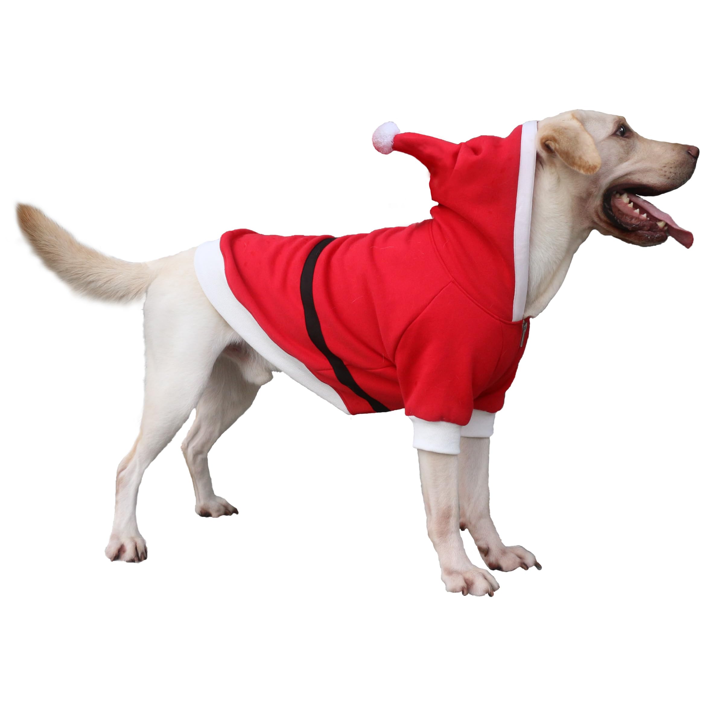 Arunners Santa Claus Father Christmas Costumes Clothes For Extra Large Dogs Hoodies Labrador Rottweiler Great Dane, Red, 5X-Larg