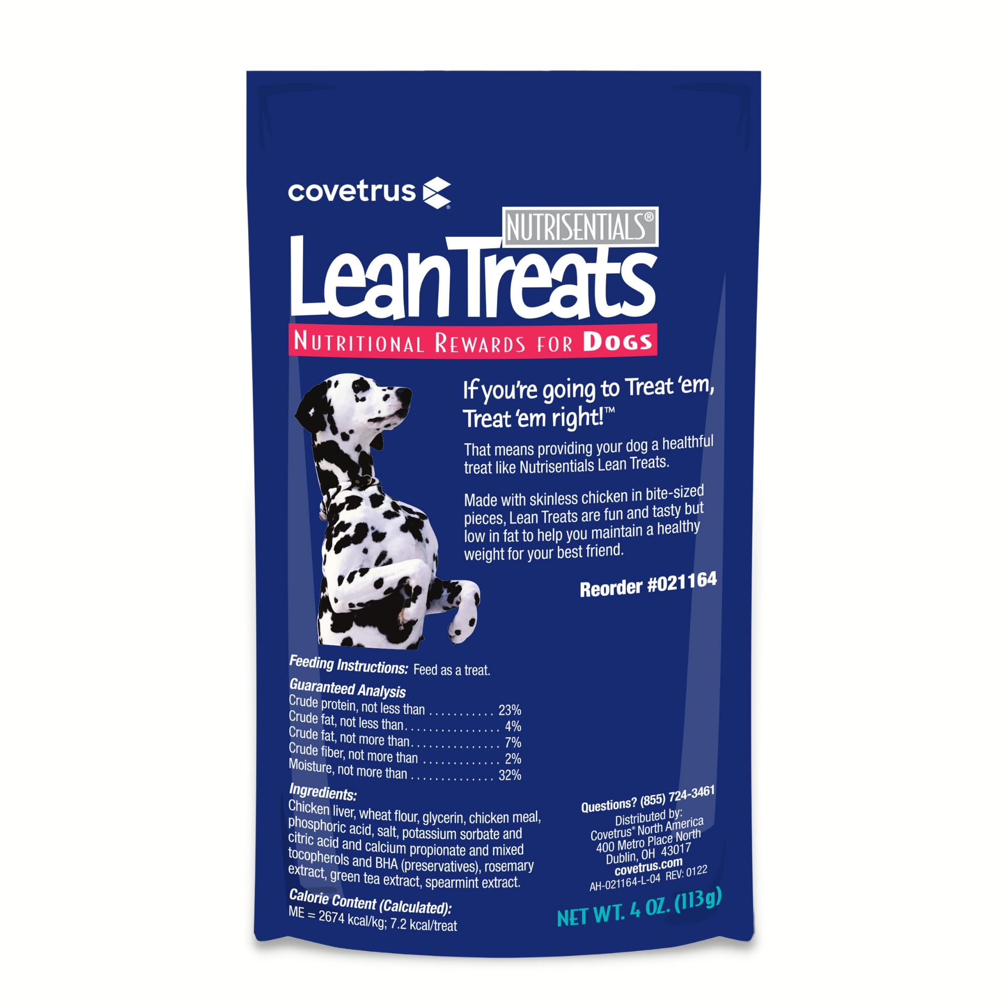 Covetrus Nutrisential Lean Dog Treats - Low Fat Chicken Flavor - 4oz (Pack of 10) - Soft Treats for Small & Medium Dogs