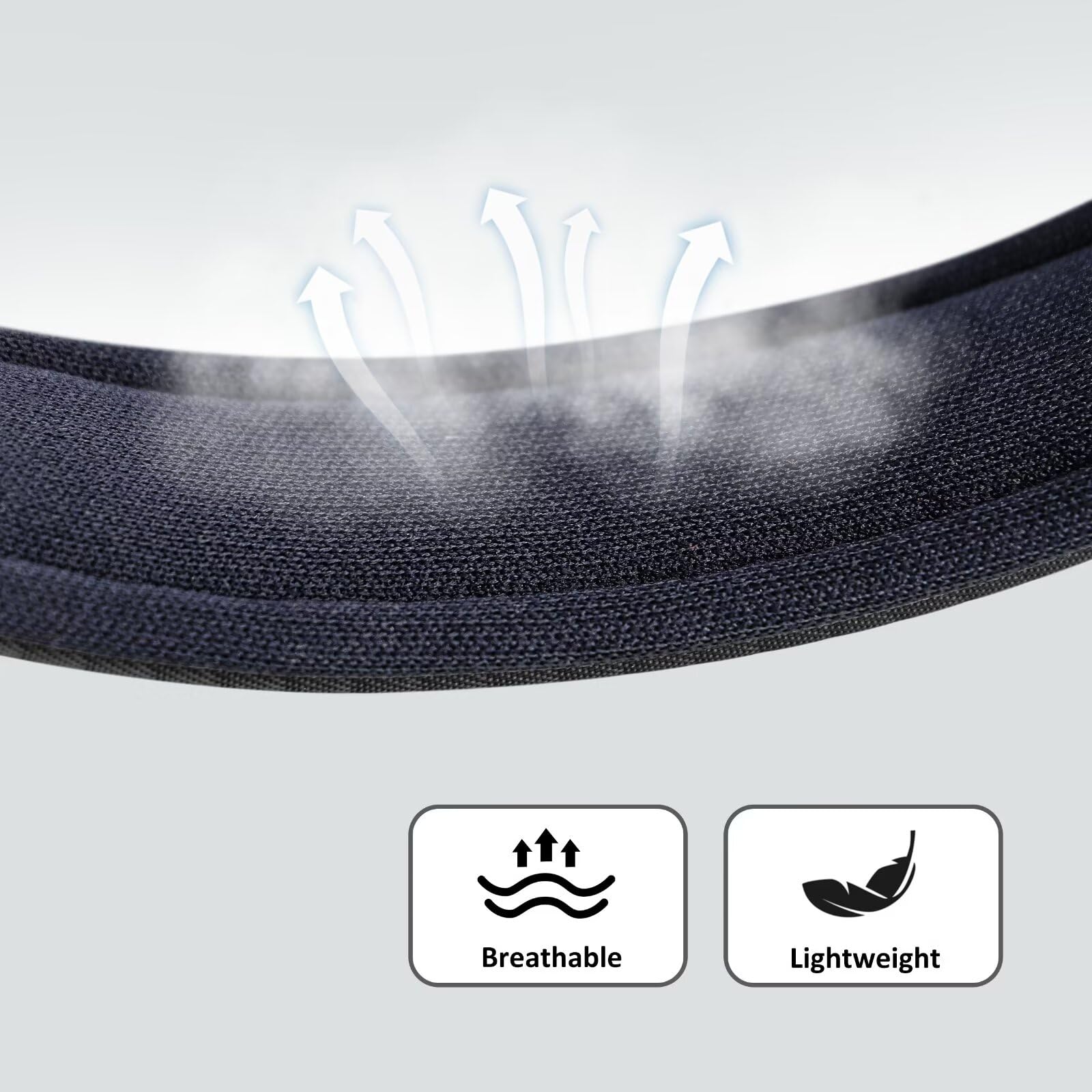 Didog Soft Padded Dog Collars For Medium Dogs, Lightweight And Breathable Dog Collar Waterproof With Metal Buckle, Black, M