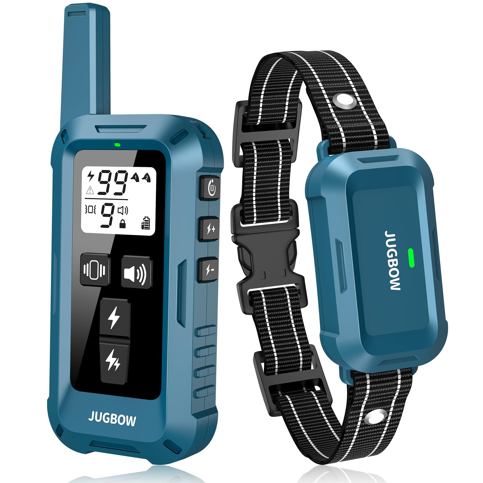 Jugbow Dog Training Collar - 4200Ft Training Collar With Remote For 5-120 Lb Small Medium Large Dogs, Rechargeable Waterproof Ipx8 E Collars With Beep (1-3) Vibration(1-3) Safe Static(0-99)